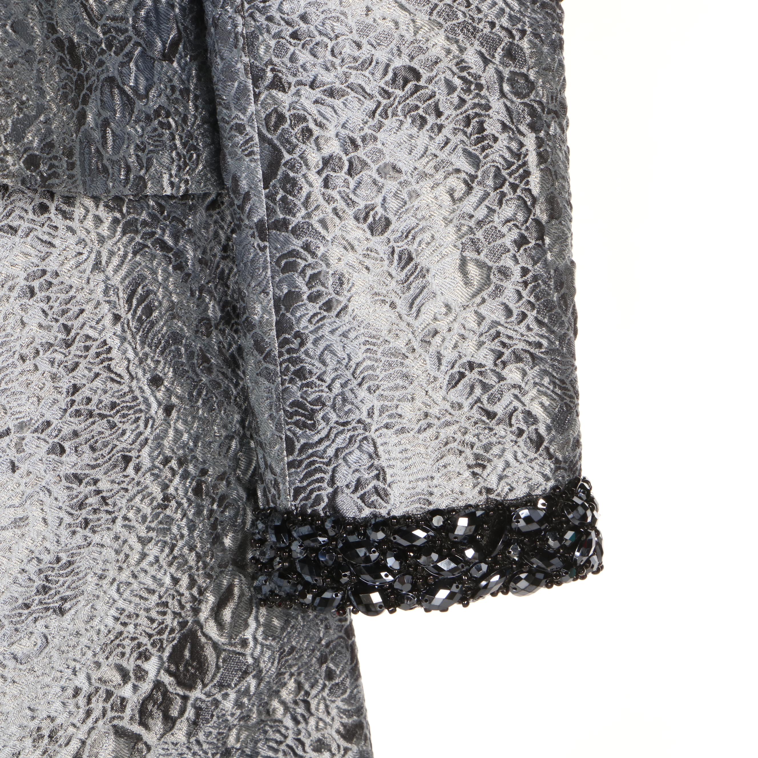 Peggy Jennings Full-Length Evening Skirt Set and Embellished Tweed Jacket