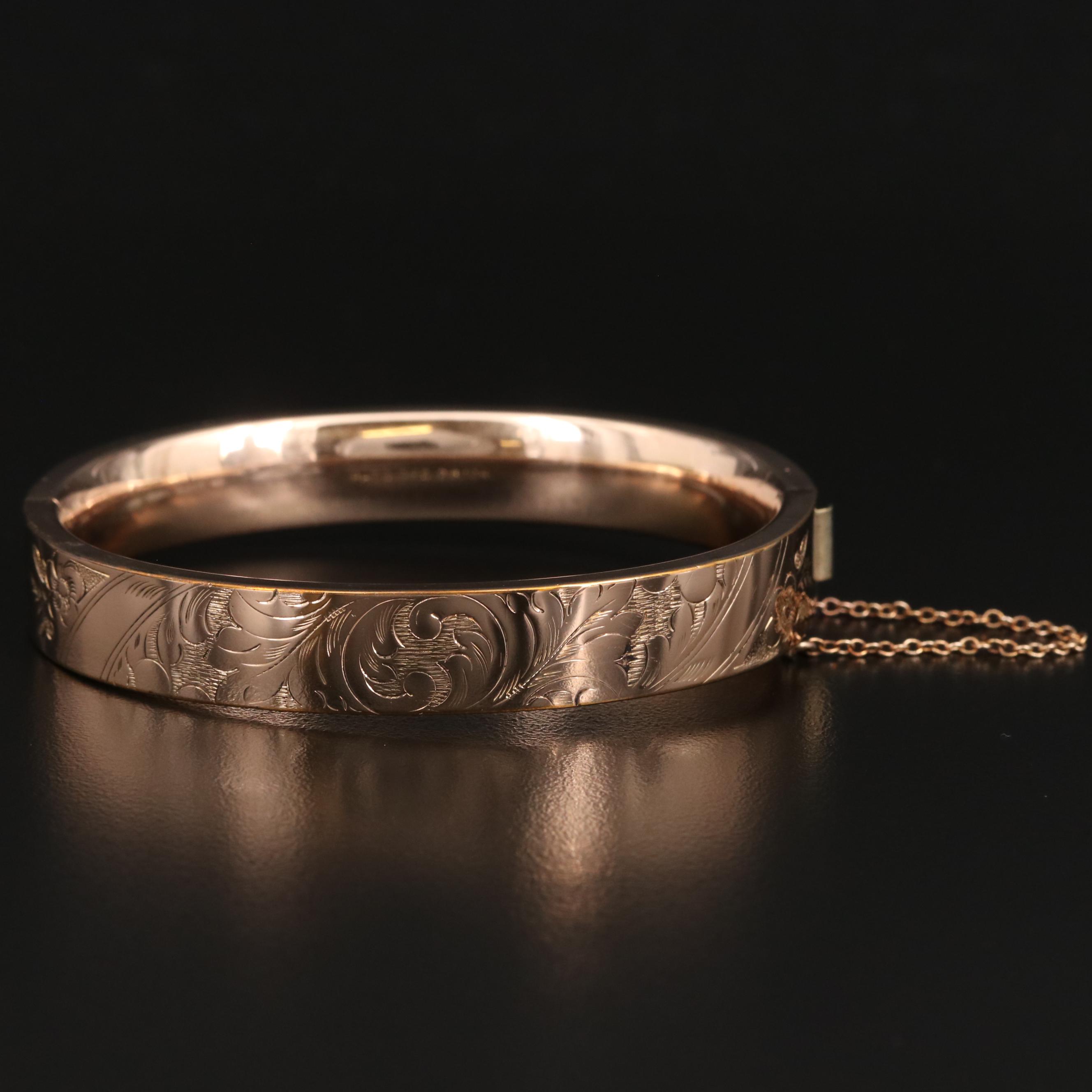 Vintage Bates & B. Scrollwork Bangle