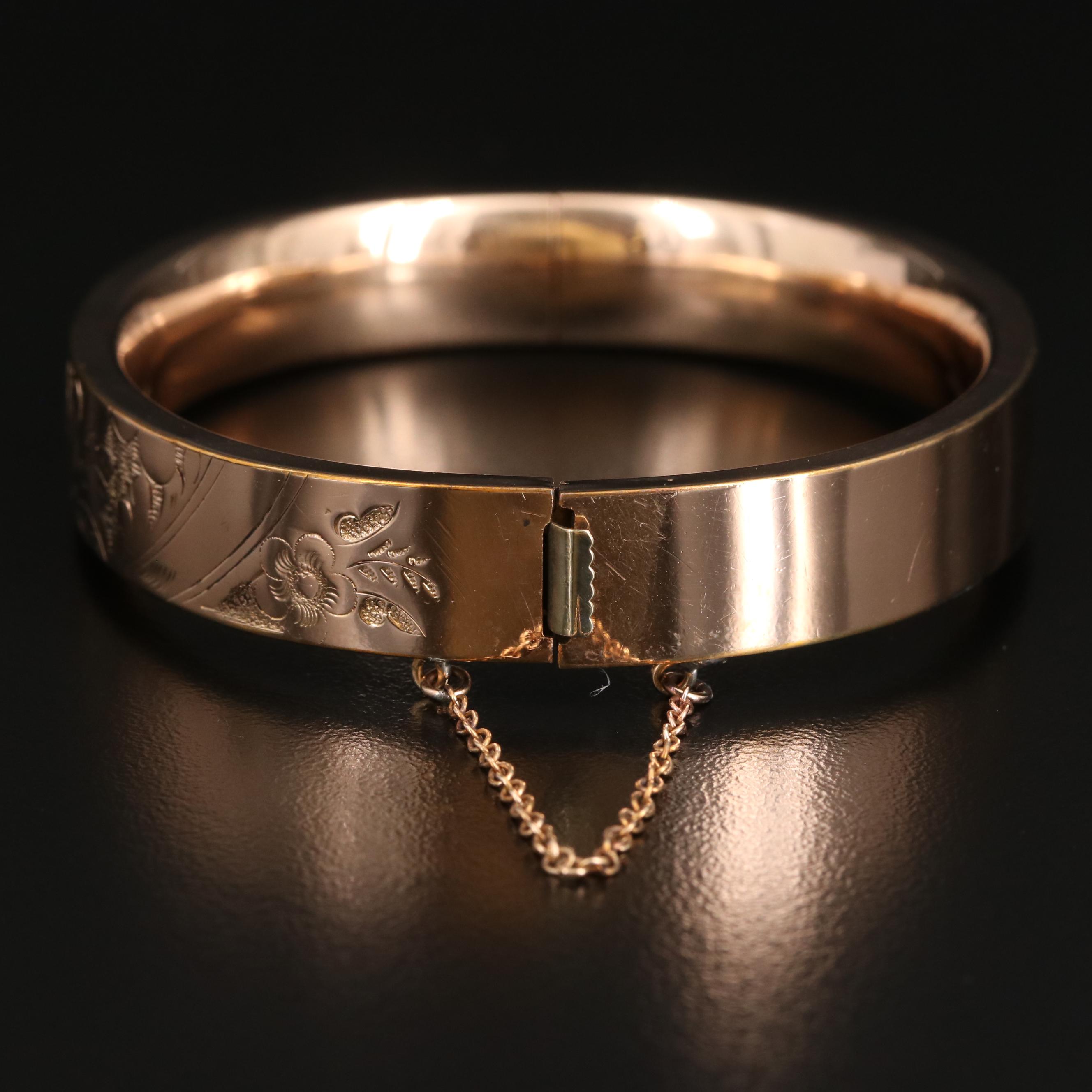 Vintage Bates & B. Scrollwork Bangle