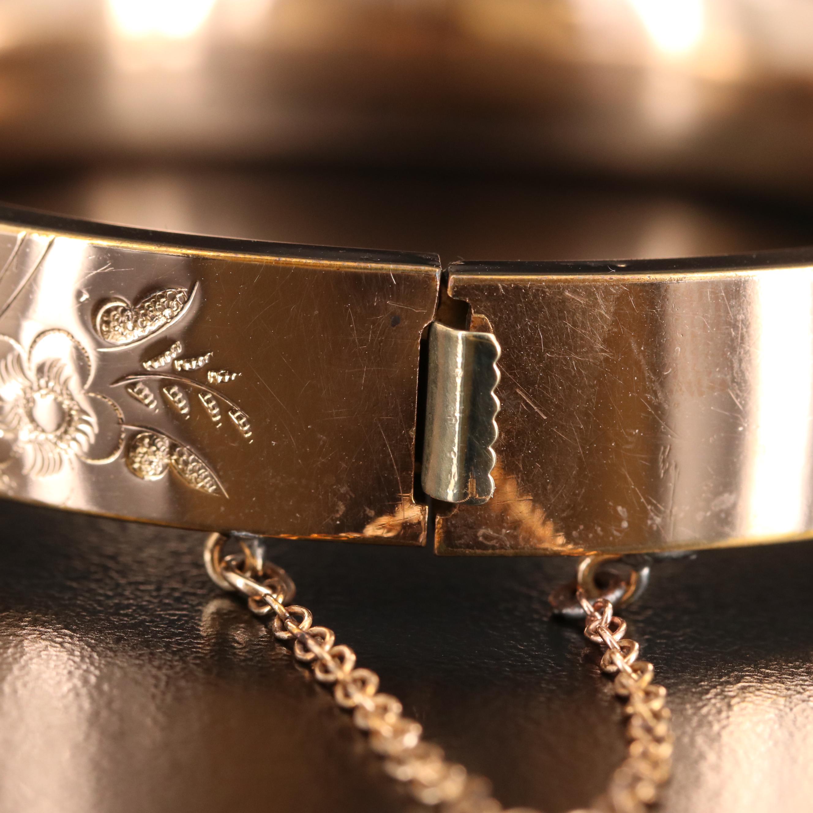 Vintage Bates & B. Scrollwork Bangle