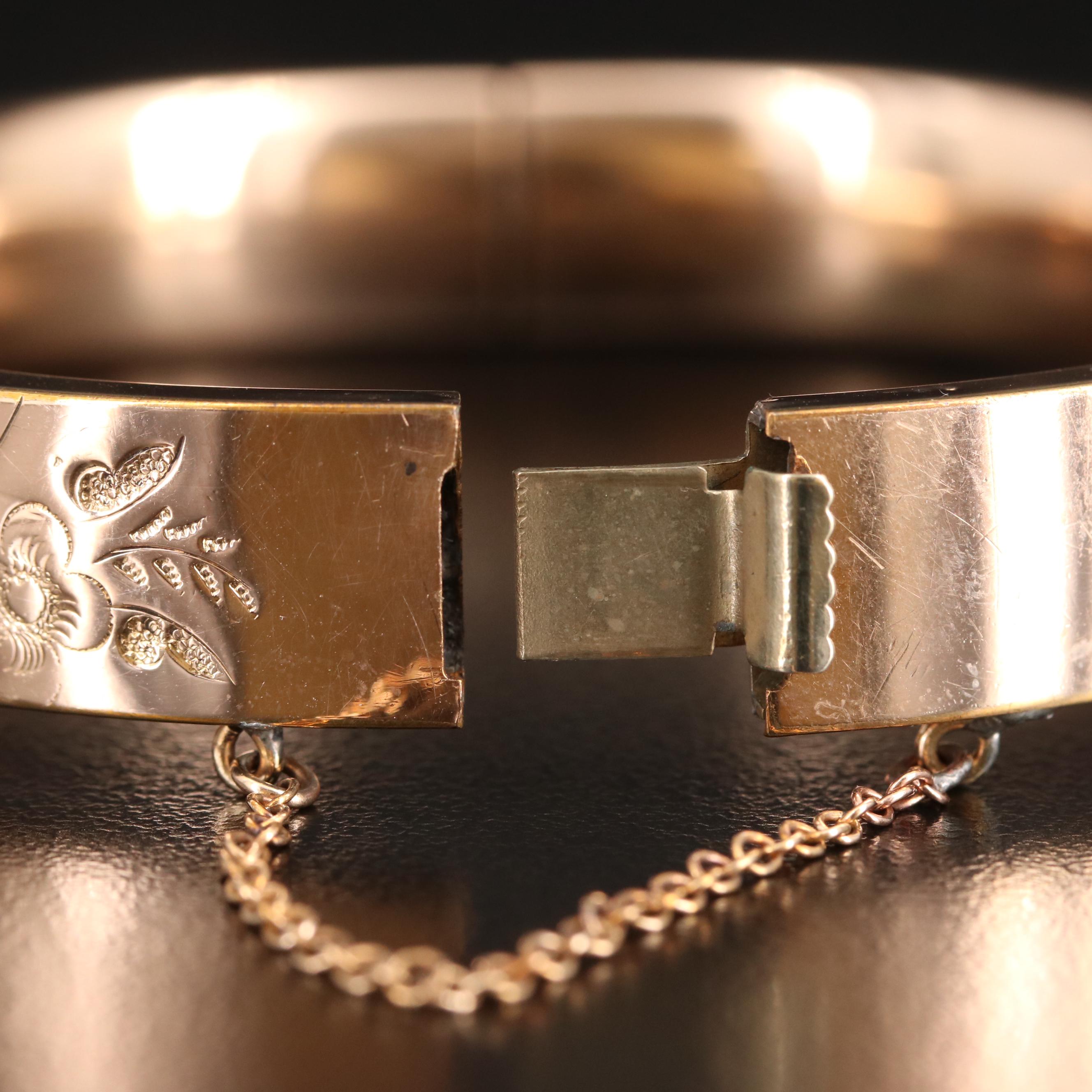Vintage Bates & B. Scrollwork Bangle