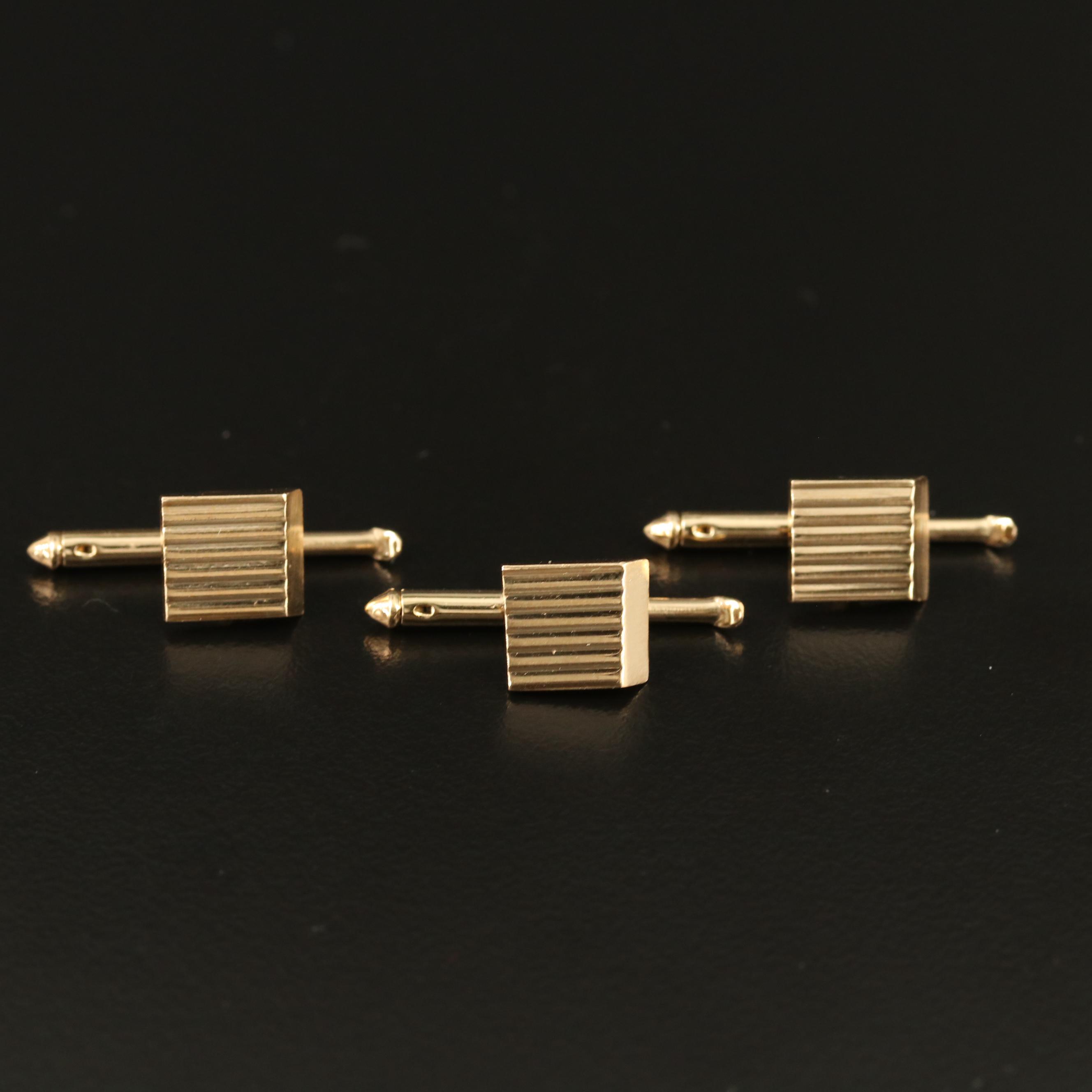 Vintage Larter & Sons 14K Asymmetric Men's Dress Set