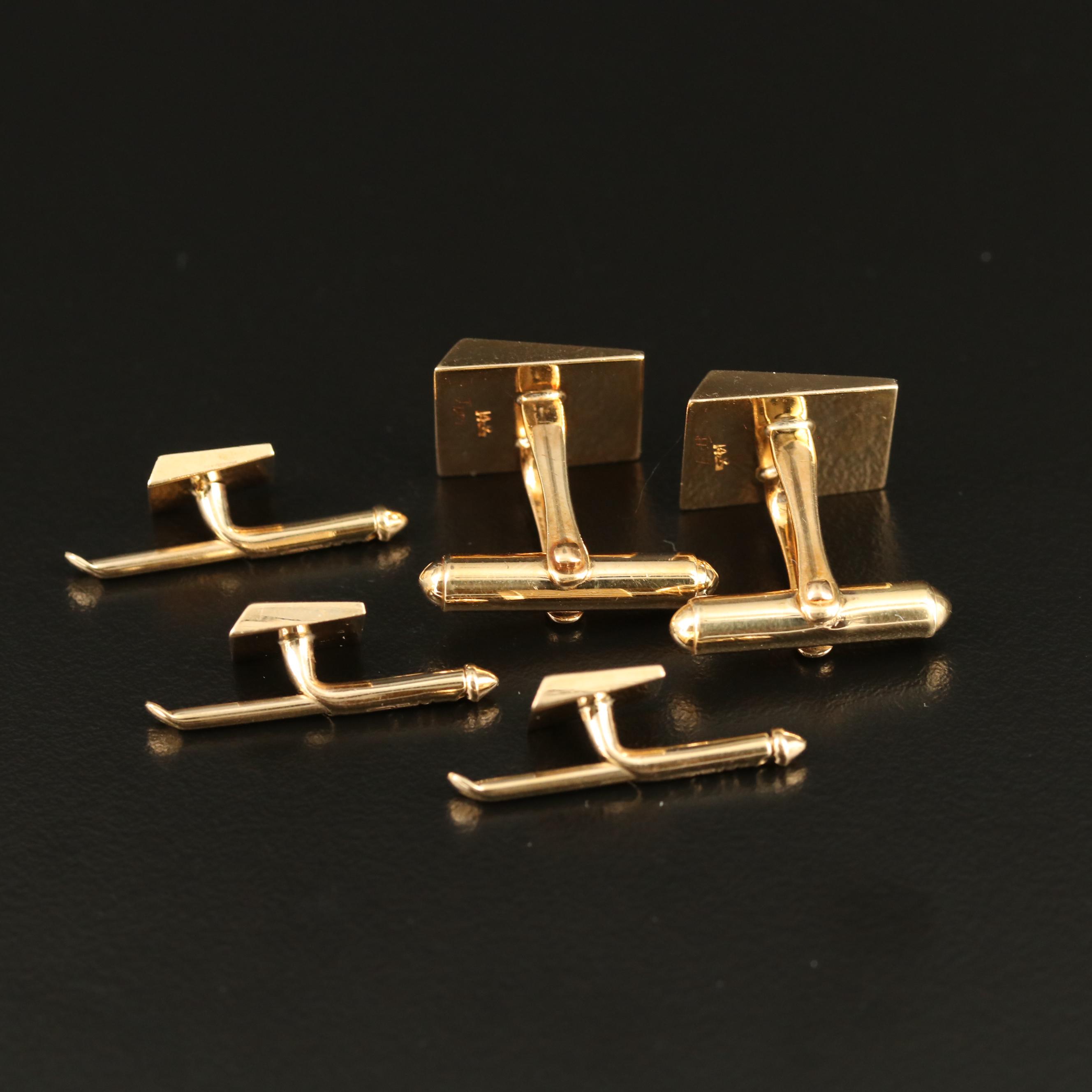 Vintage Larter & Sons 14K Asymmetric Men's Dress Set