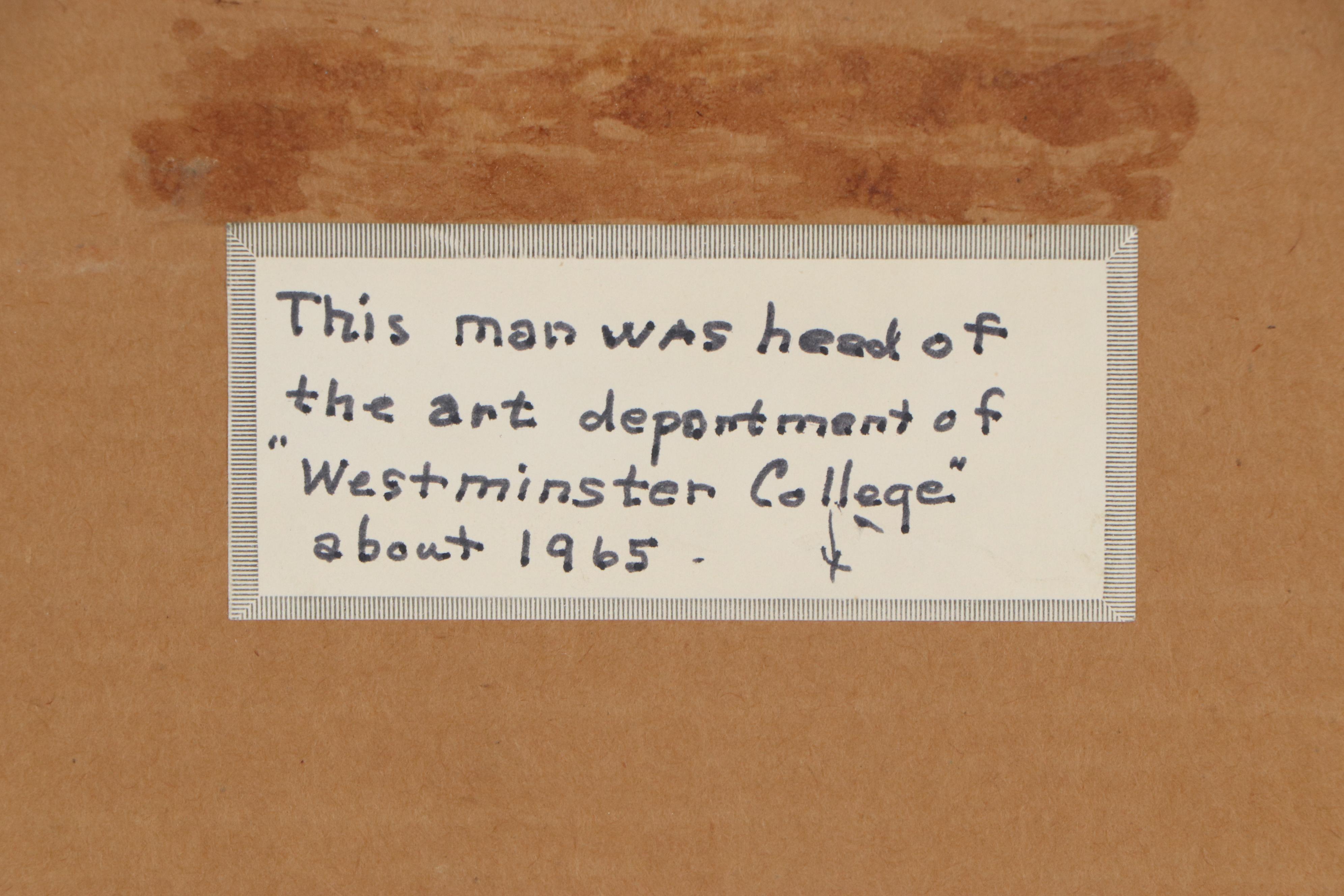 Nelson Oestreich Woodblock "Amish- After Church," 1970