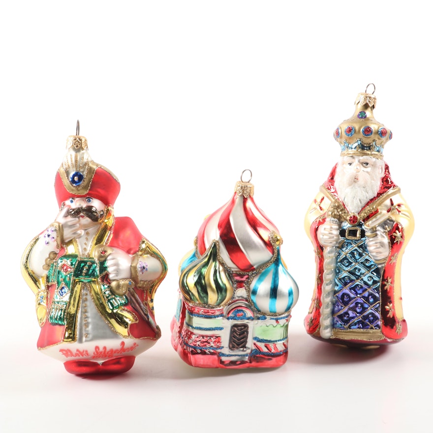 Kurt S. Adler "St. Basils" and Other Polanaise Collection Christmas Ornaments