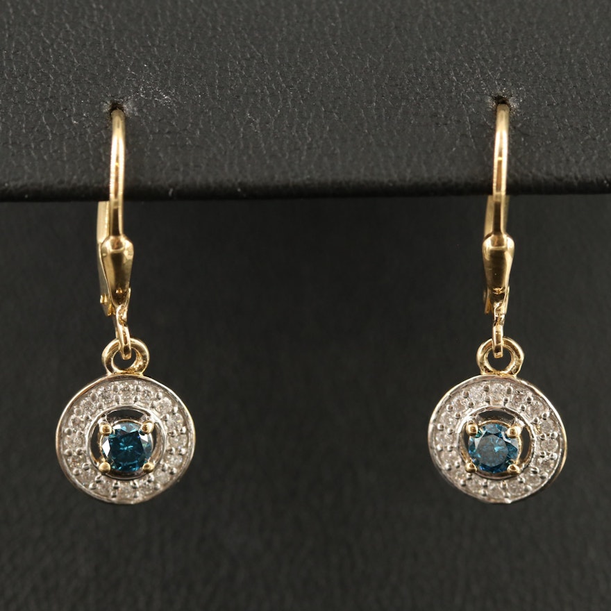 Sterling Silver Diamond Drop Earrings