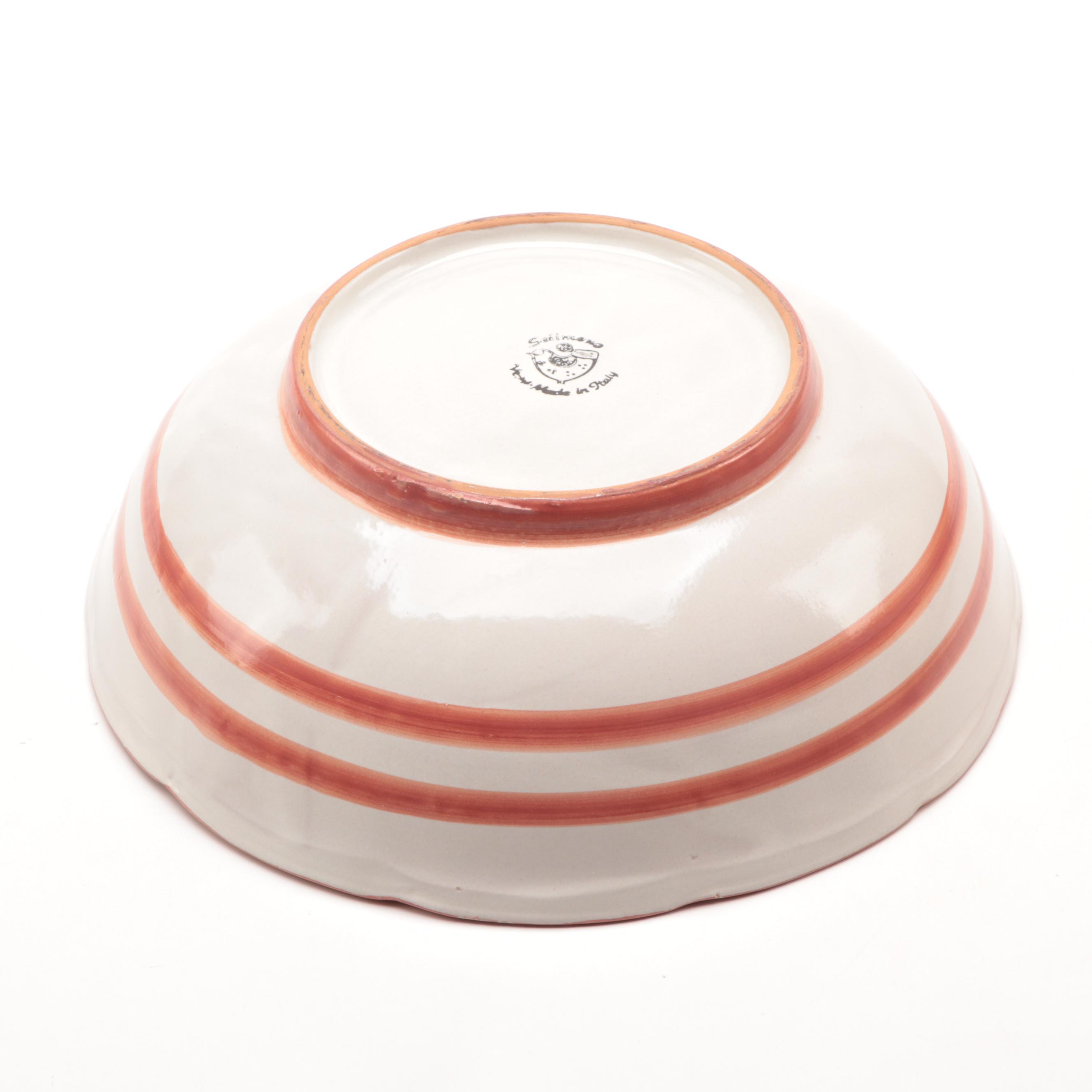 Solimene of Vietri Italian "Campagna Cow" Ceramic Tableware, Late 20th Century