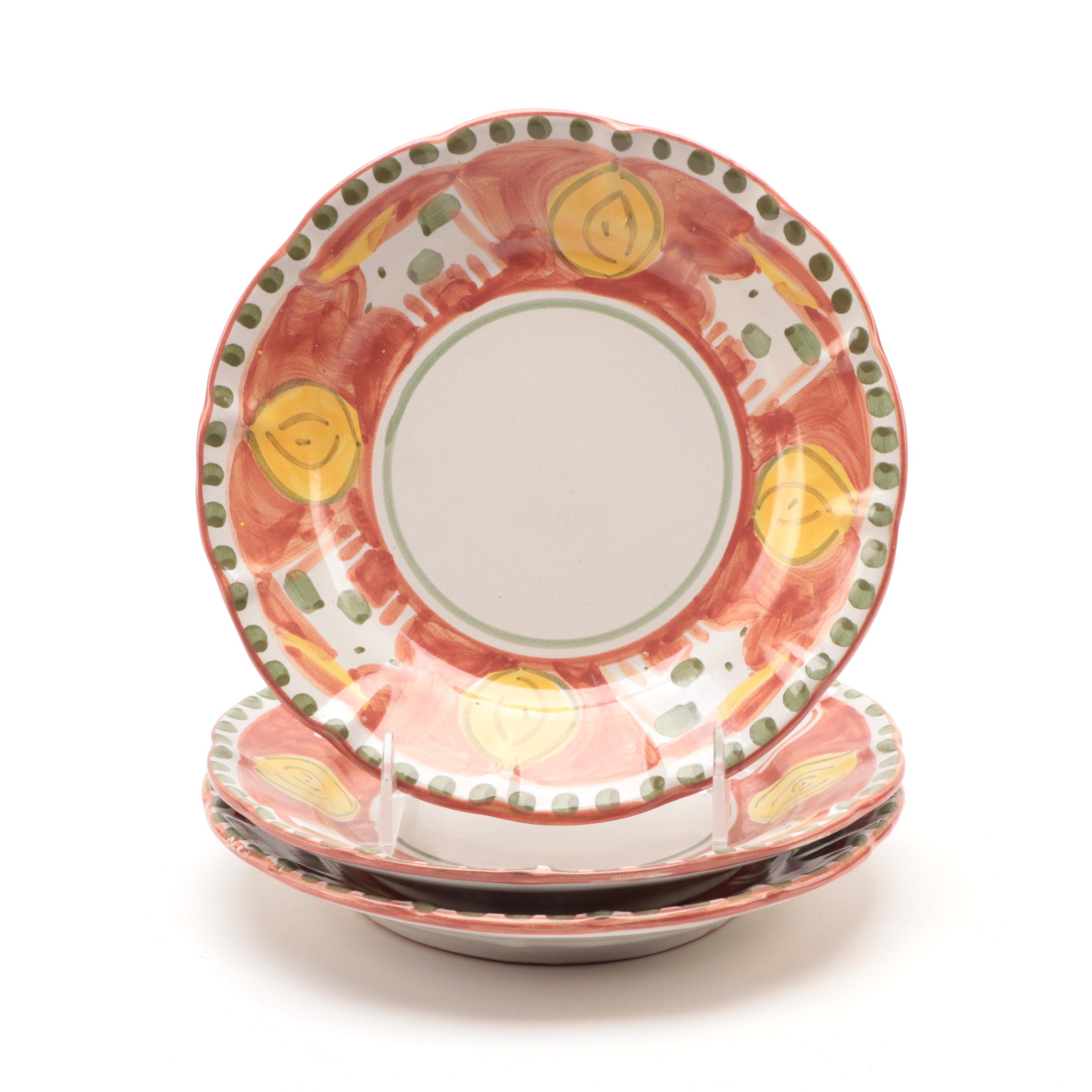 Solimene of Vietri Italian "Campagna Cow" Ceramic Tableware, Late 20th Century