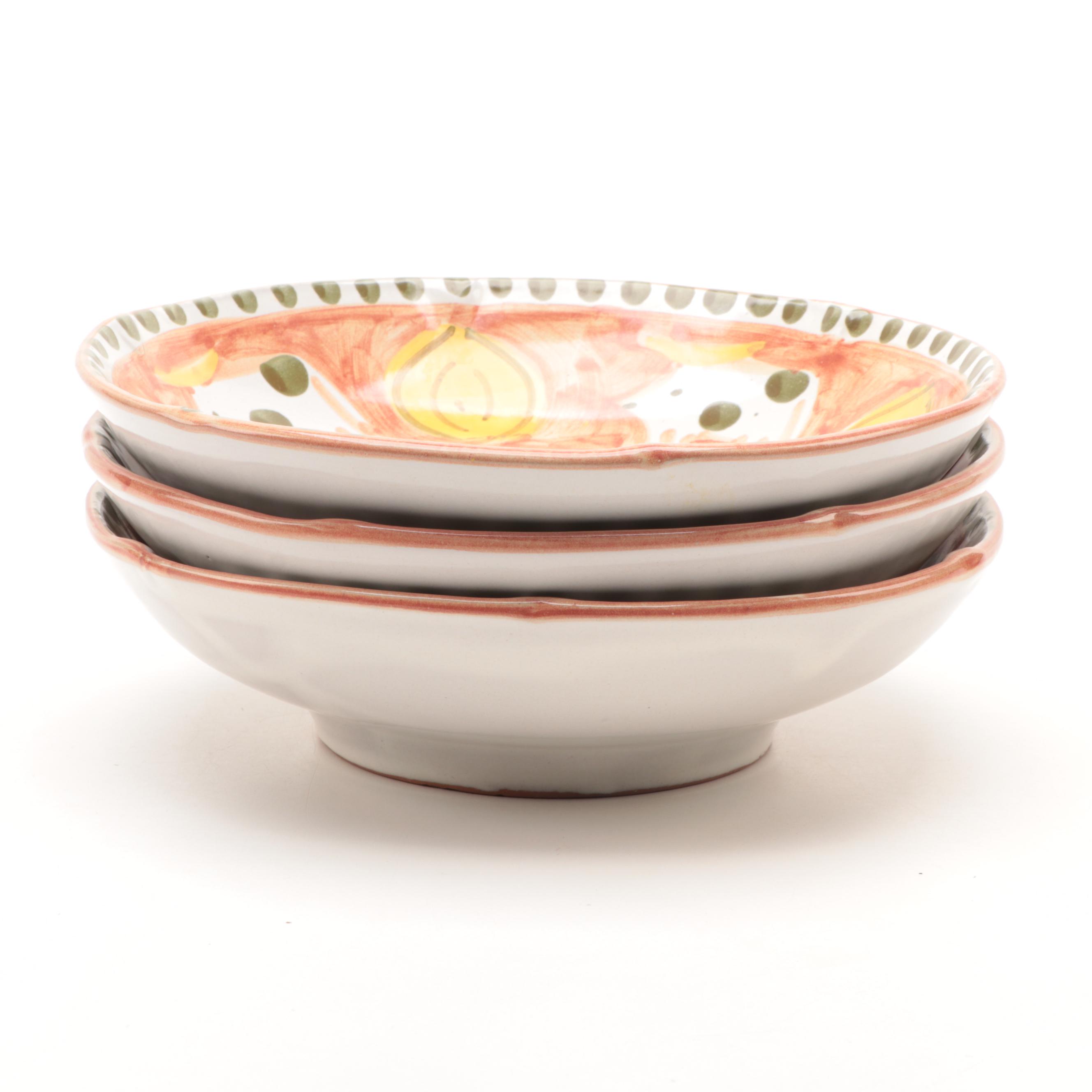 Solimene of Vietri Italian "Campagna Cow" Ceramic Tableware, Late 20th Century