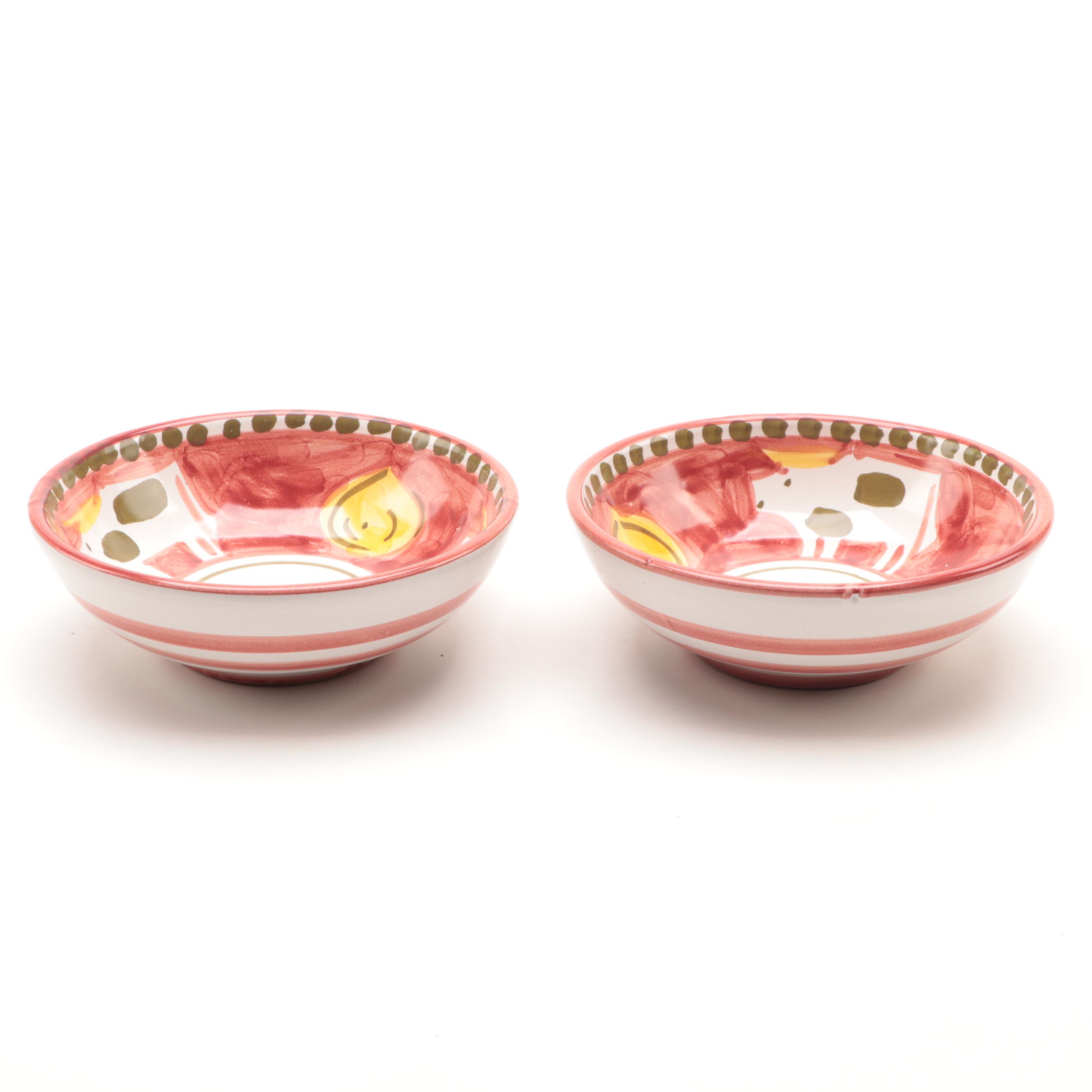 Solimene of Vietri Italian "Campagna Cow" Ceramic Tableware, Late 20th Century