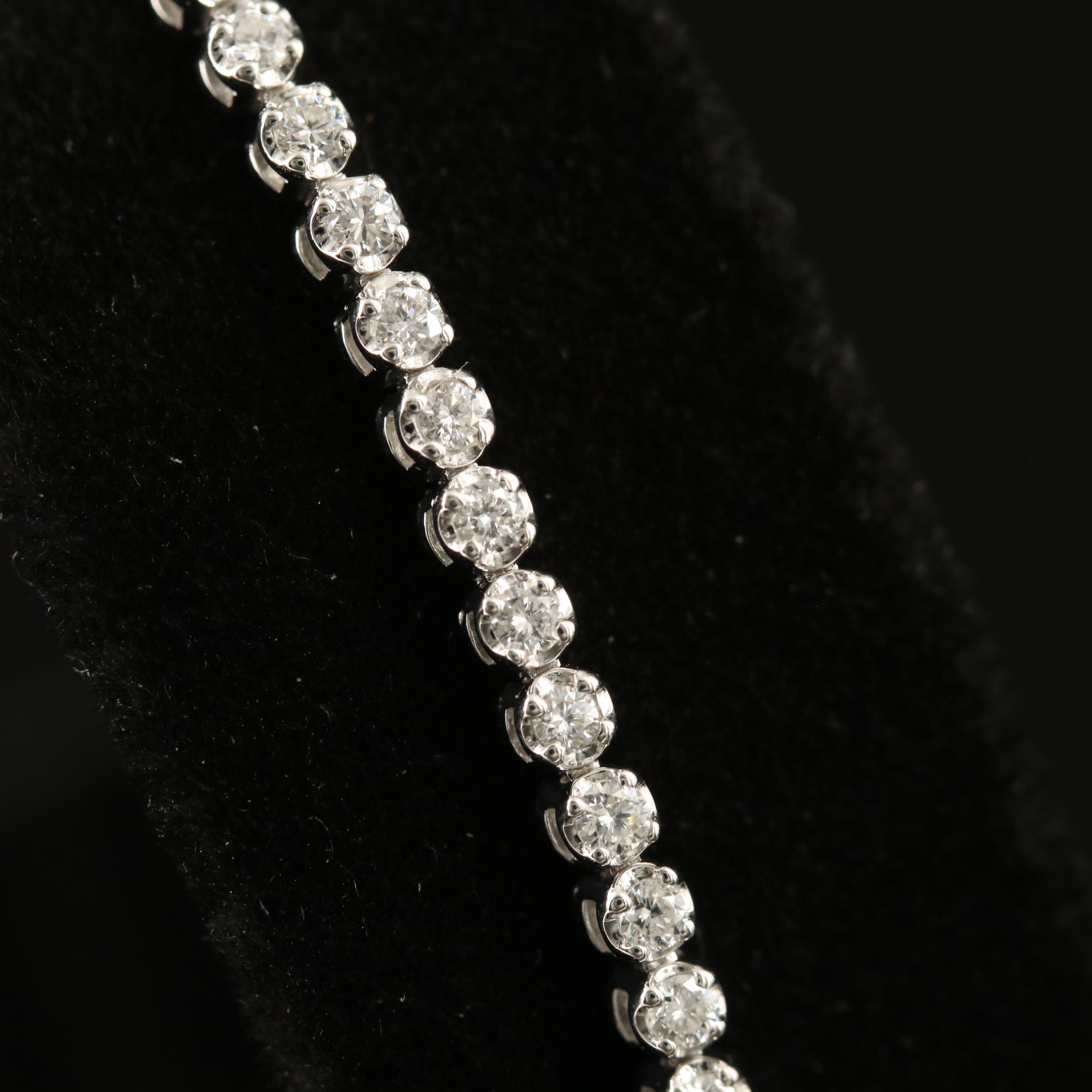 14K 1.09 CTW Diamond Line Bracelet