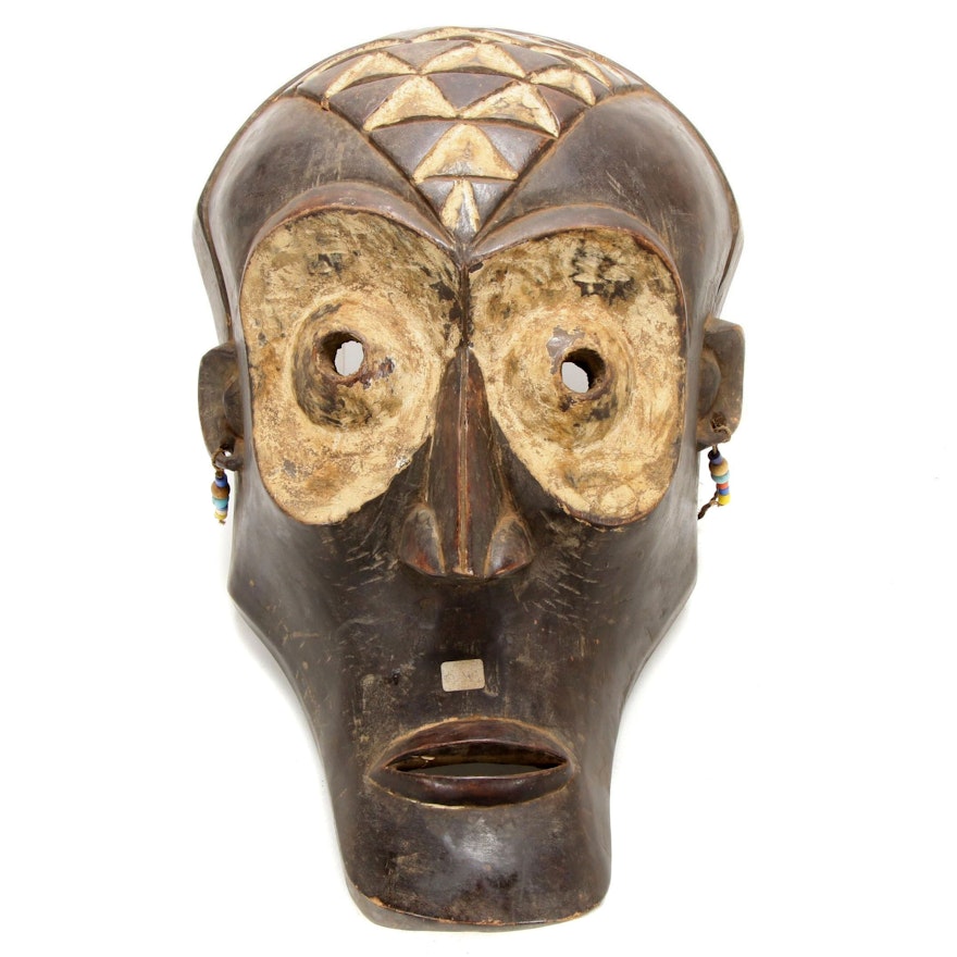 Lulua Style Carved Wood Mask, Democratic Republic of the Congo