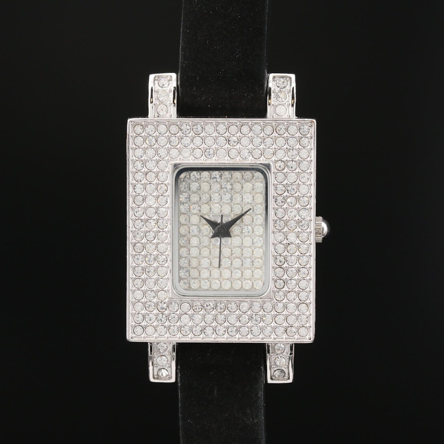 Adrienne Pavé Crystal Quartz Wristwatch