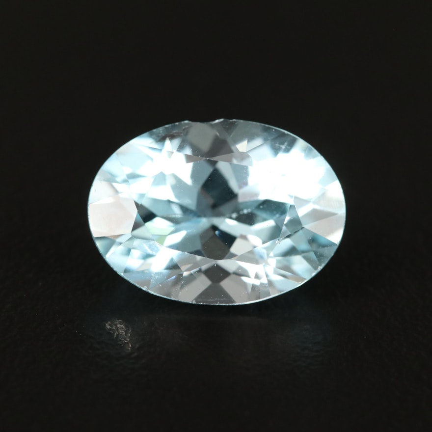 Loose 7.02 CT Oval Faceted Topaz
