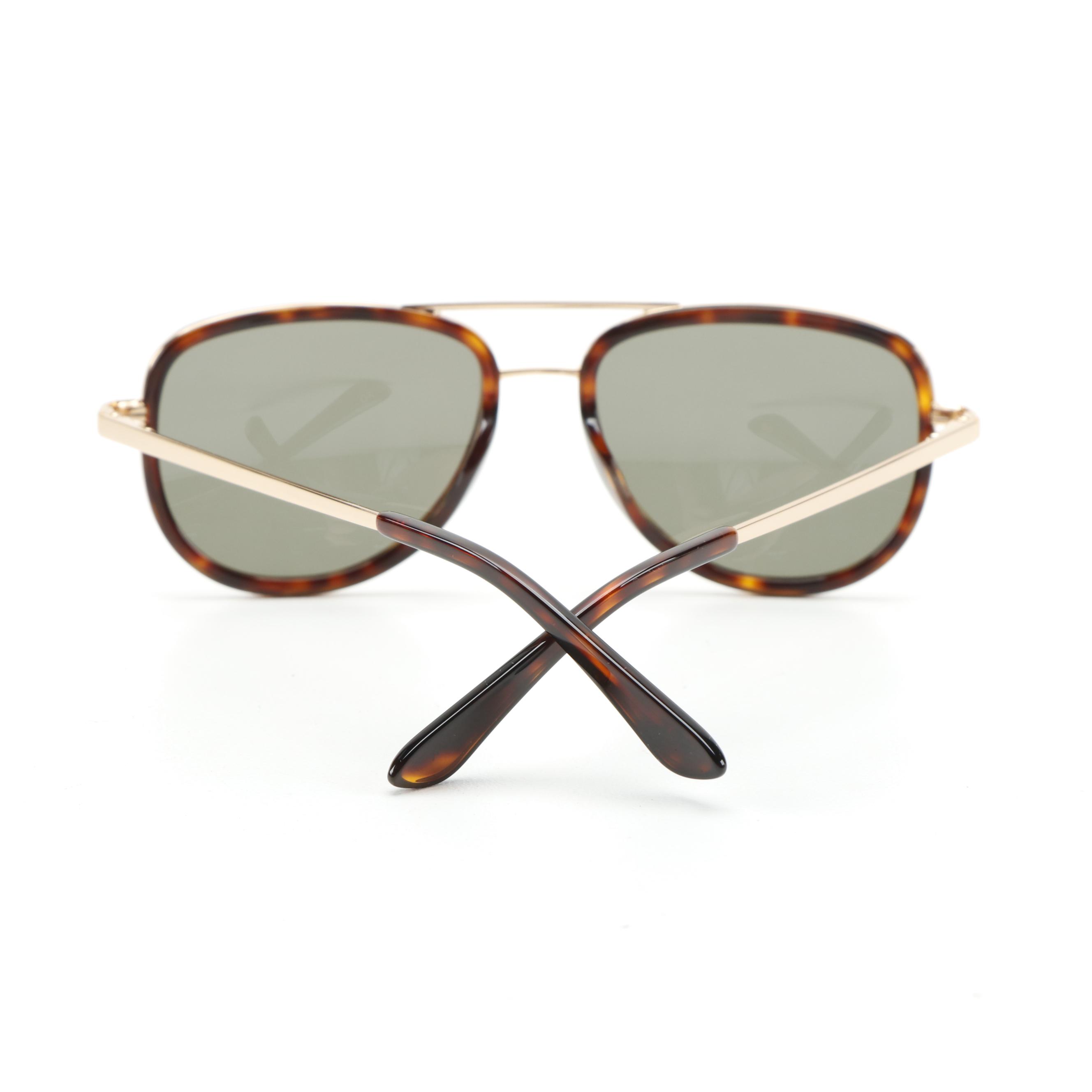 Christopher Cloos St. Barths Polarized Aviator Sunglasses with Case and Box