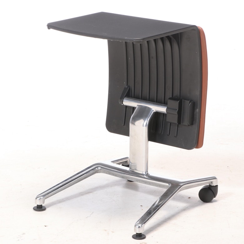 Steelcase Leap V2 Leather Upholstered Office Chair with Converting Ottoman