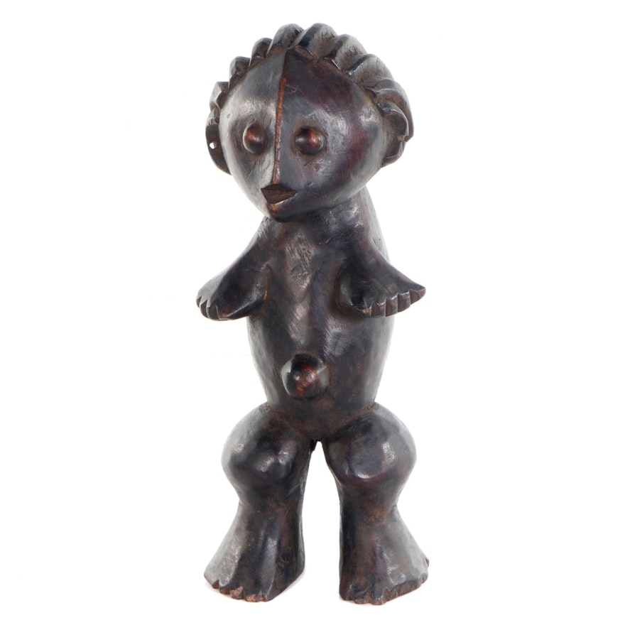 Zande Style Carved Wood Figure, Central Africa