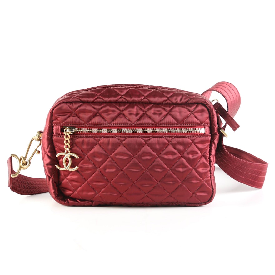 Chanel Paris-Hamburg Camera Bag in Quilted Satin and Embellished Hardware