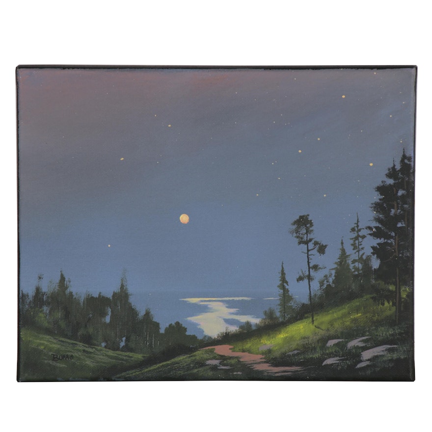 Douglas “Bumo” Johnpeer Oil Painting "Valley Stars," 2020
