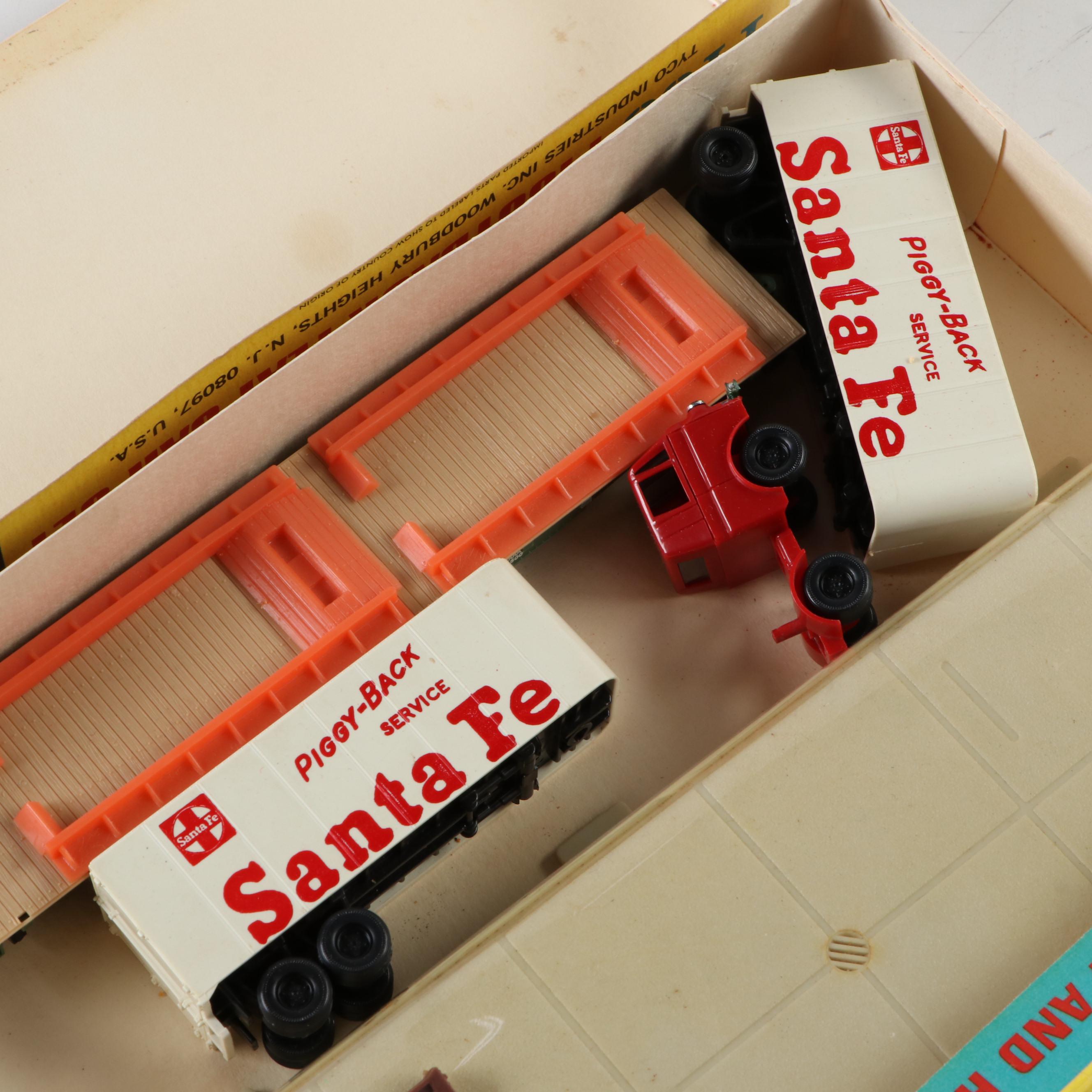 Tyco Train Set Including "Bridge and Trestle Set" and "Bandwagon Car"