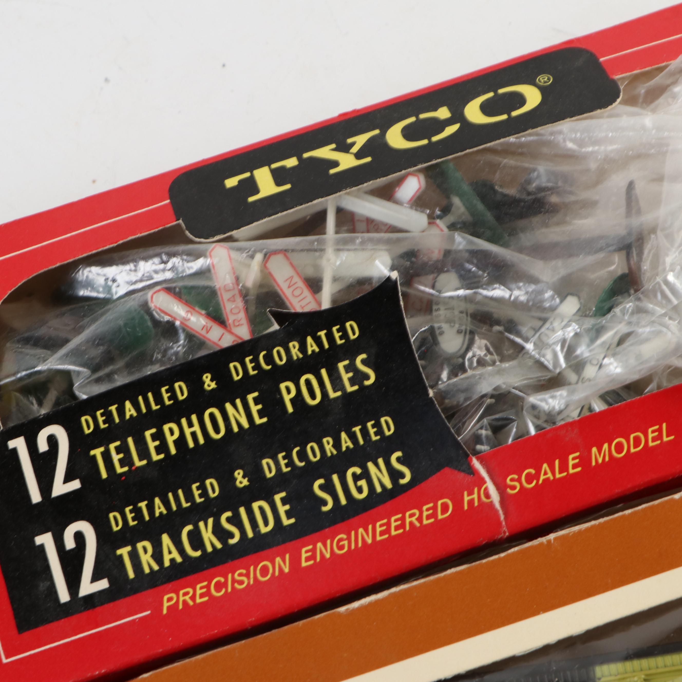 Tyco Train Set Including "Bridge and Trestle Set" and "Bandwagon Car"