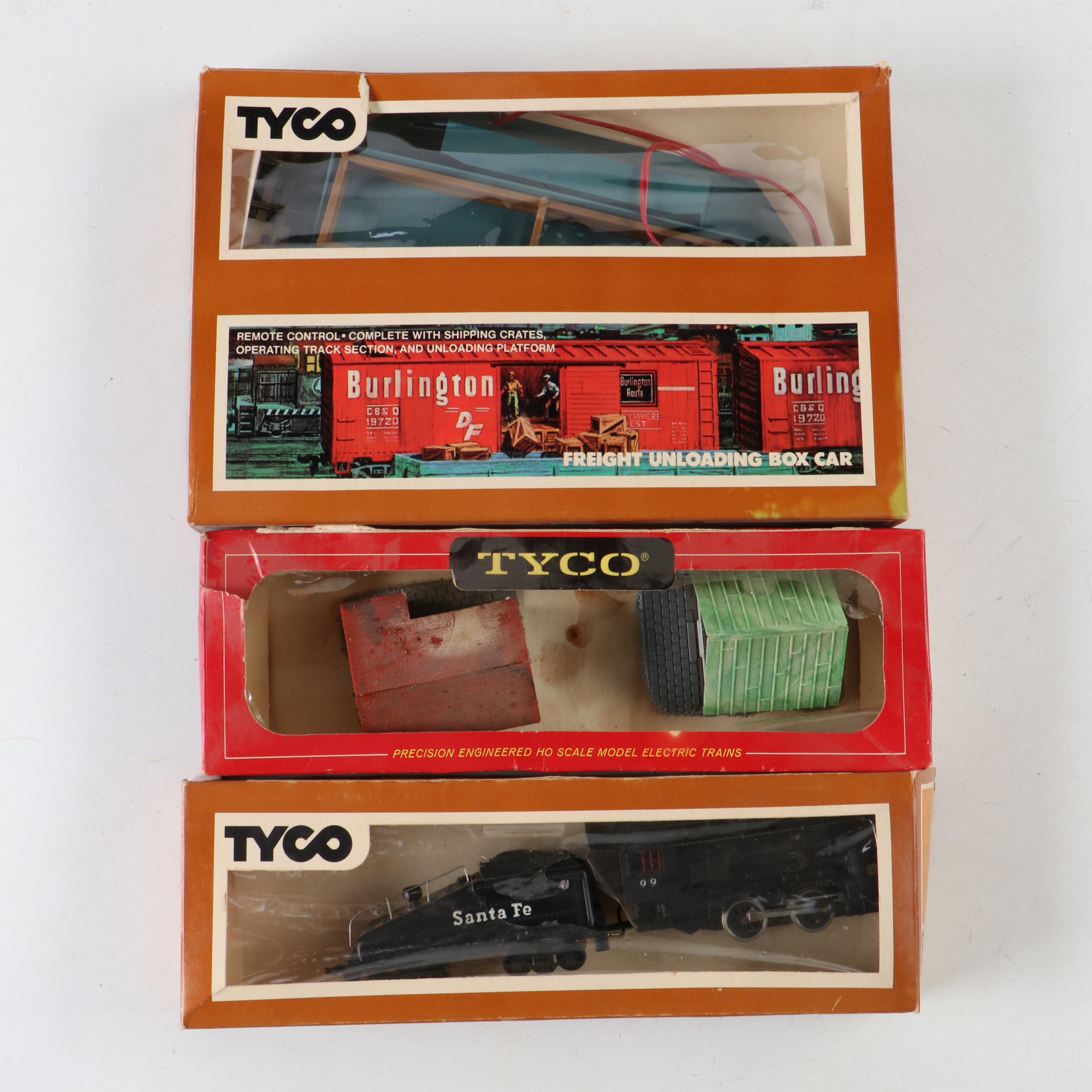 Tyco Train Set Including "Bridge and Trestle Set" and "Bandwagon Car"