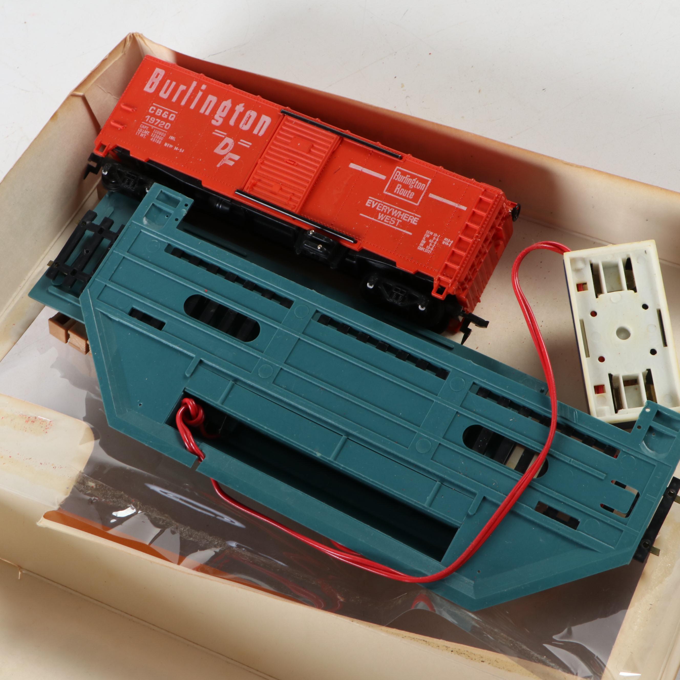 Tyco Train Set Including "Bridge and Trestle Set" and "Bandwagon Car"