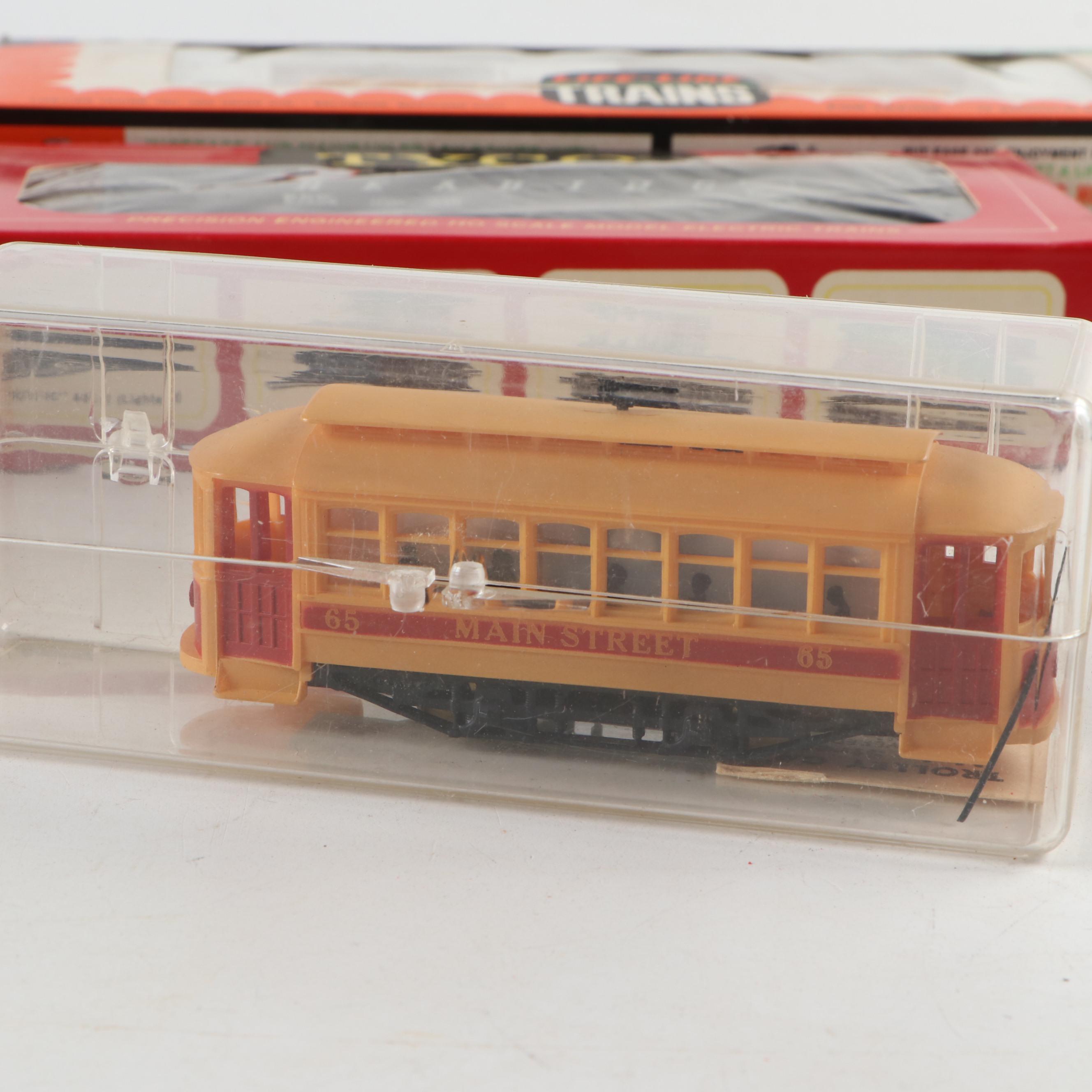 Tyco Train Set Including "Bridge and Trestle Set" and "Bandwagon Car"