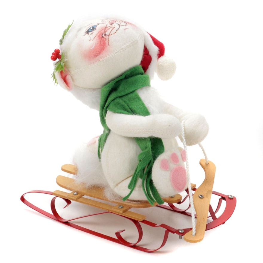 Annalee Mobilitee Christmas Cat and Sled, 1991