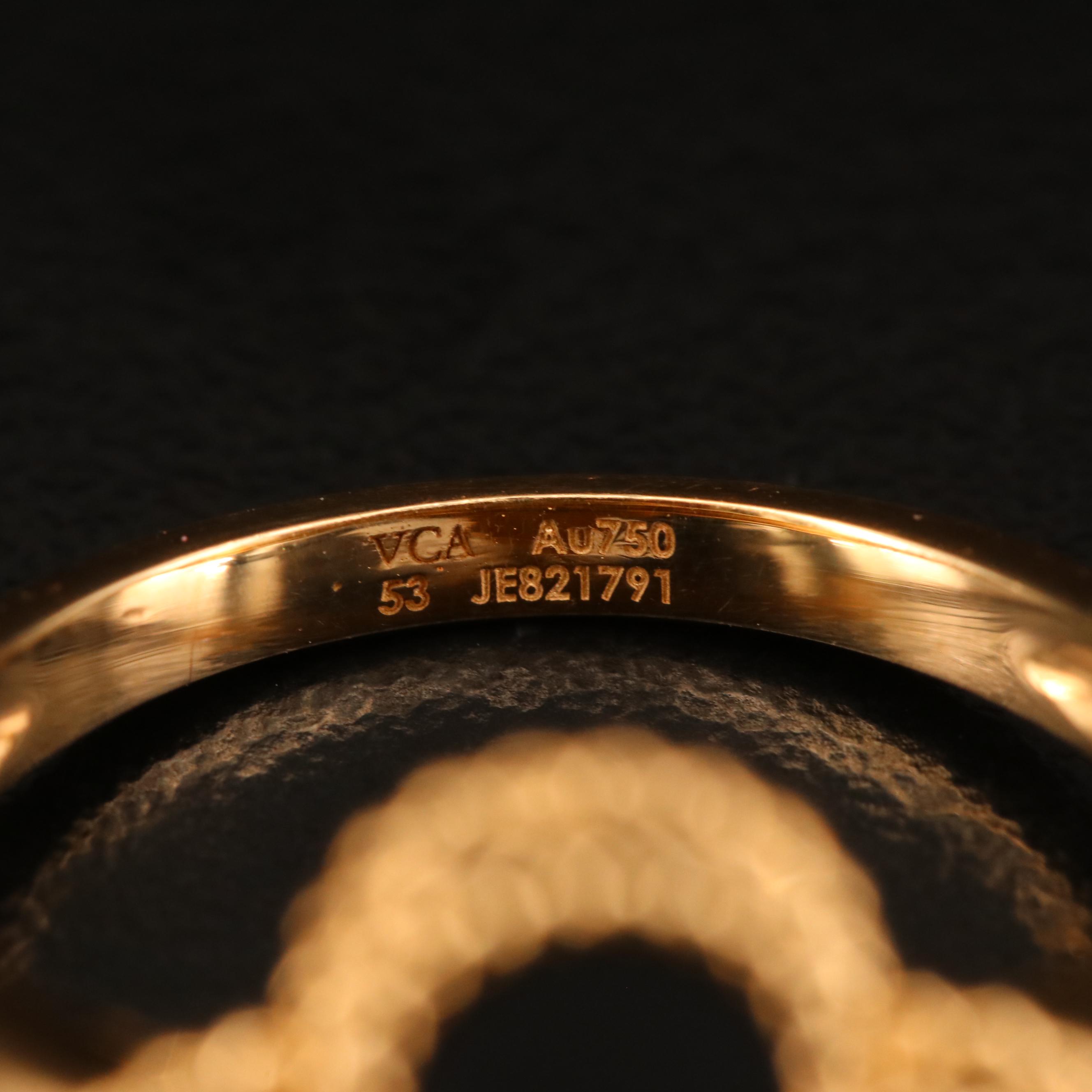 Van Cleef & Arpels "Alhambra" 18K Black Onyx and Diamond Ring