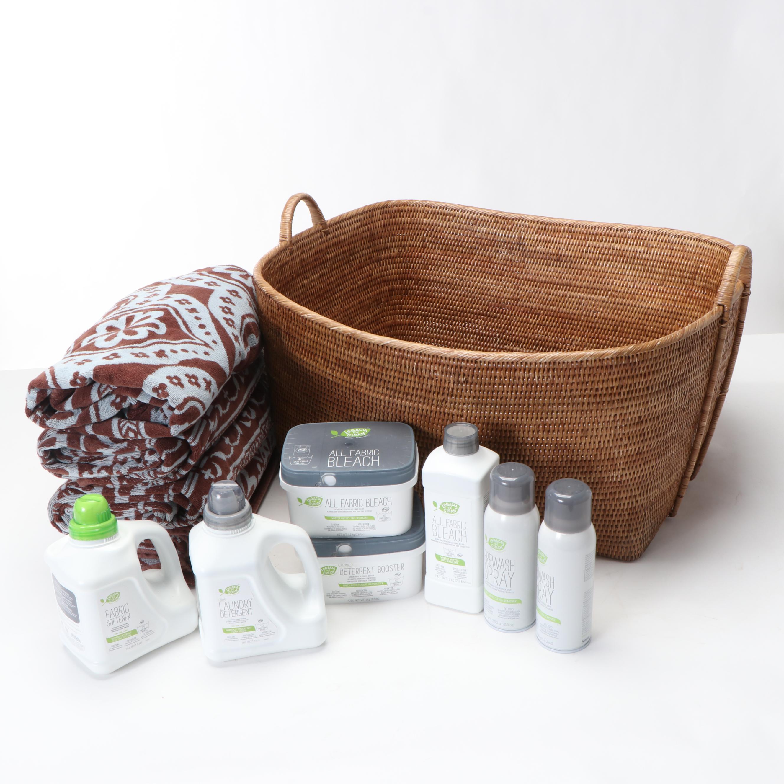 Amway "Legacy of Clean" Natural Laundry Supplies and Laundry Basket