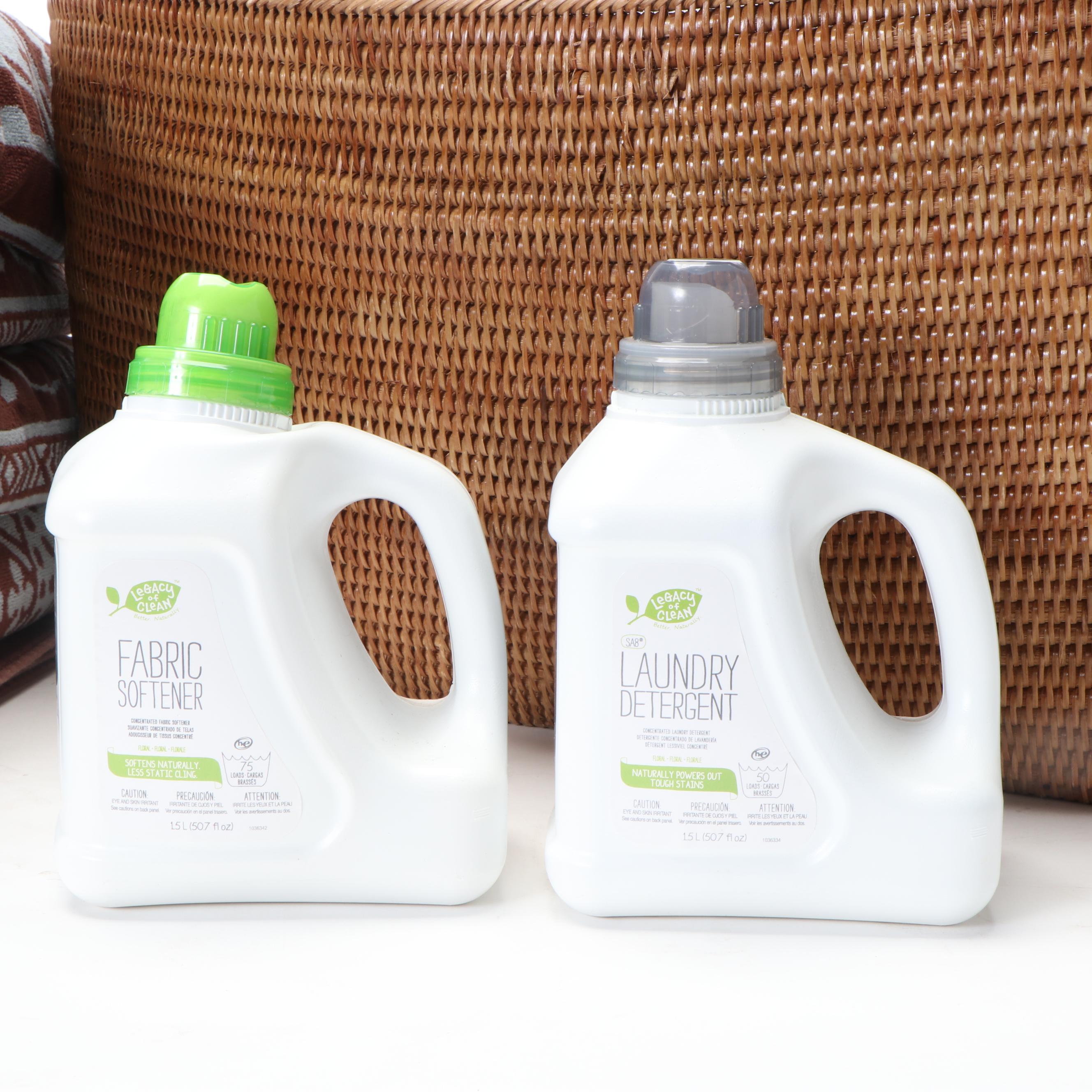 Amway "Legacy of Clean" Natural Laundry Supplies and Laundry Basket