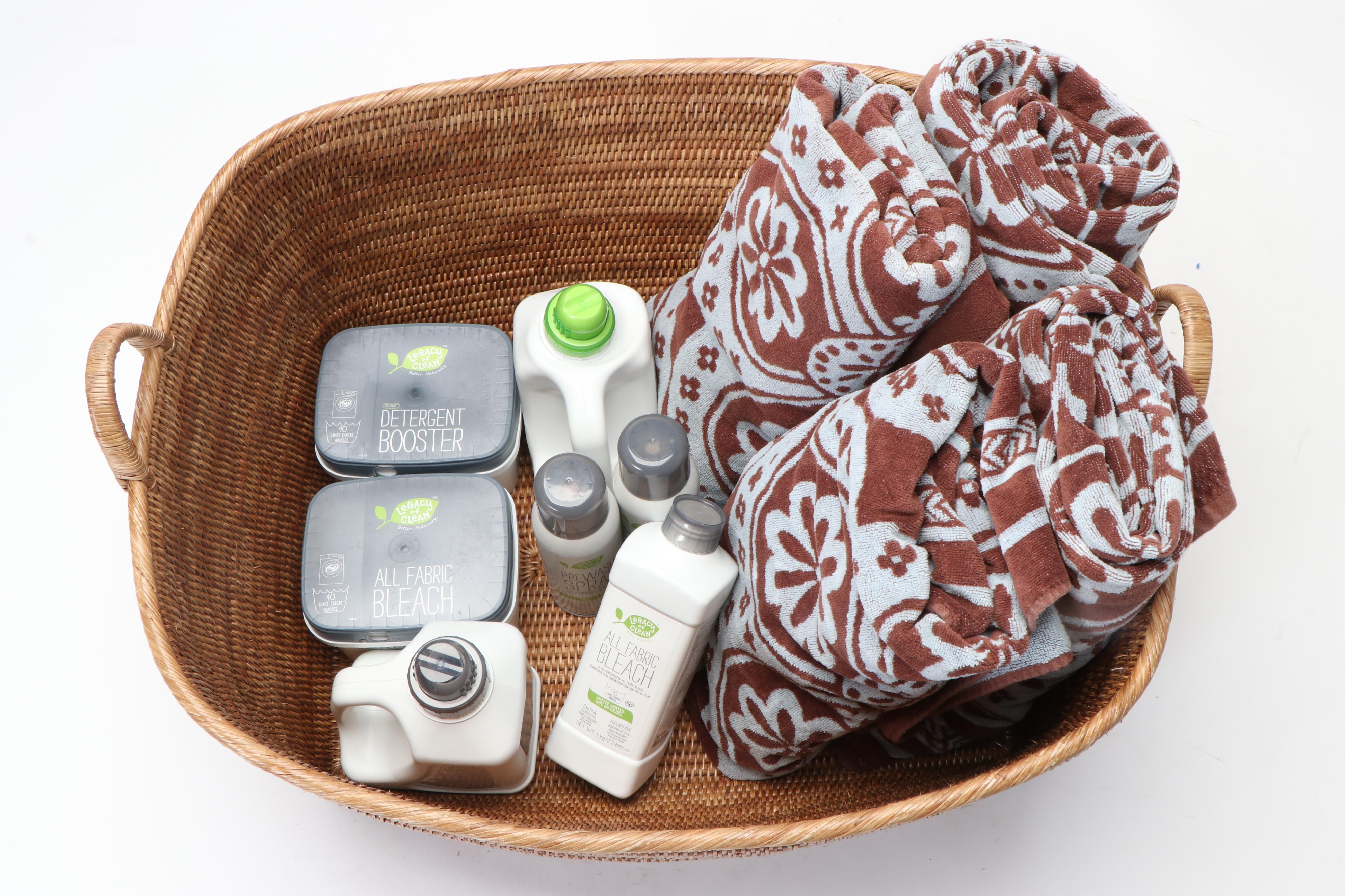 Amway "Legacy of Clean" Natural Laundry Supplies and Laundry Basket