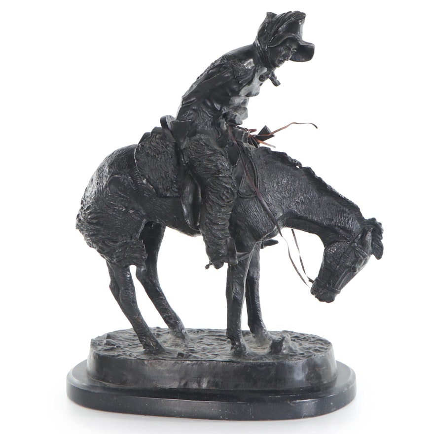 Bronze Sculpture after Frederic Remington "Norther," Late 20th Century