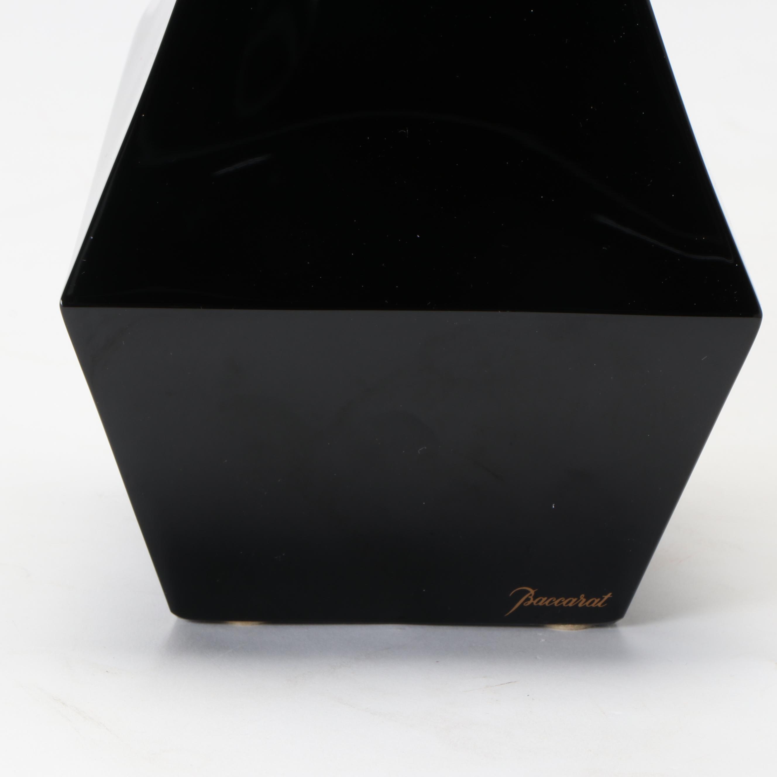 Baccarat "Julia" Black Crystal Vase