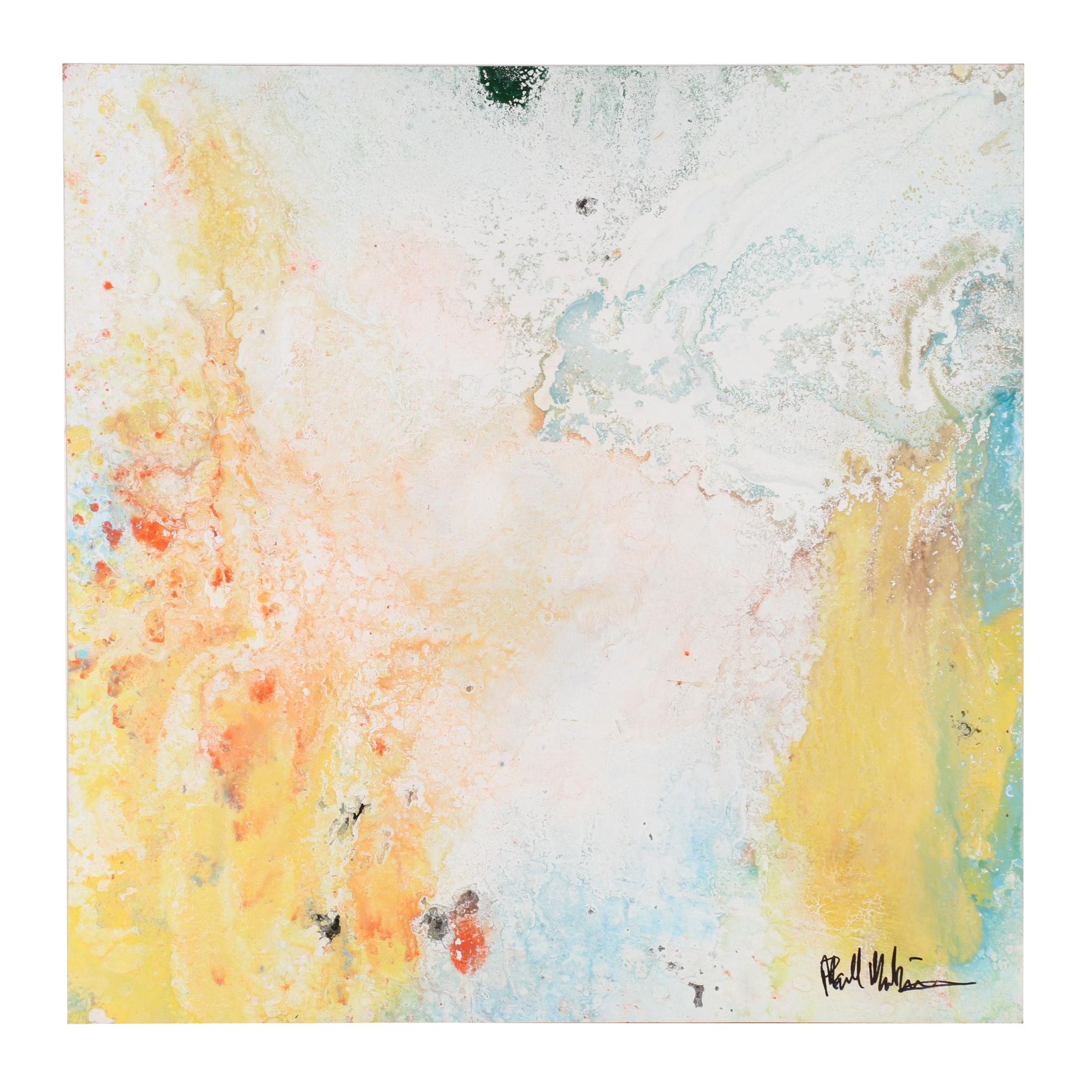 Paul Mathisen Abstract Mixed Media Painting "Miami Nights #14"