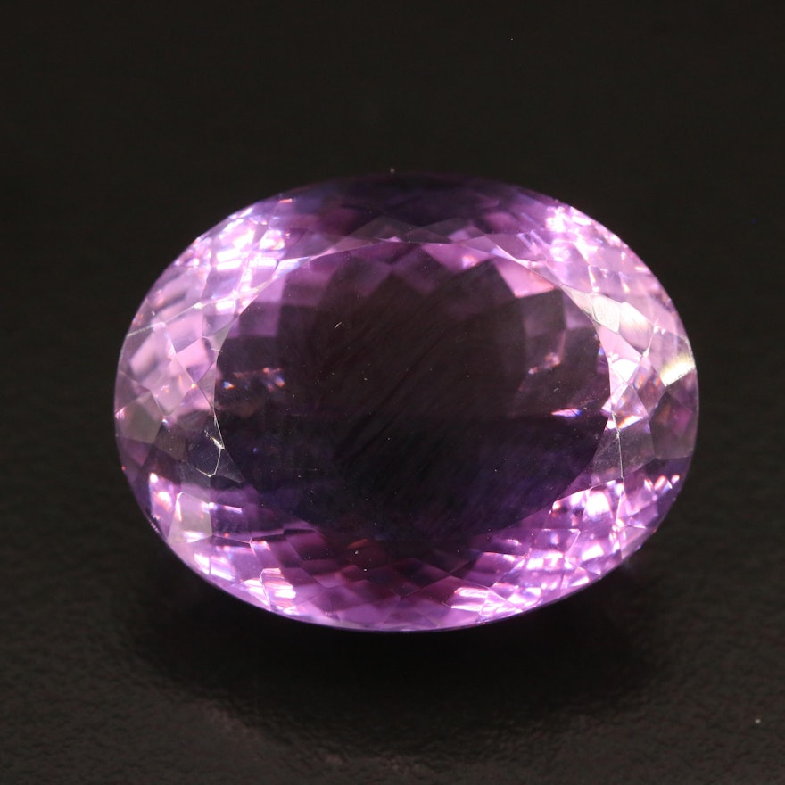 Loose 43.45 CT Oval Faceted Amethyst