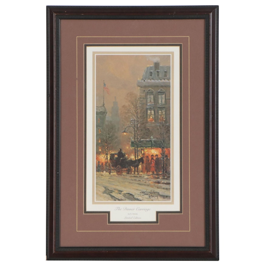 Gerald Harvey Jones Offset Lithograph "The Dinner Carriage," 21st Century