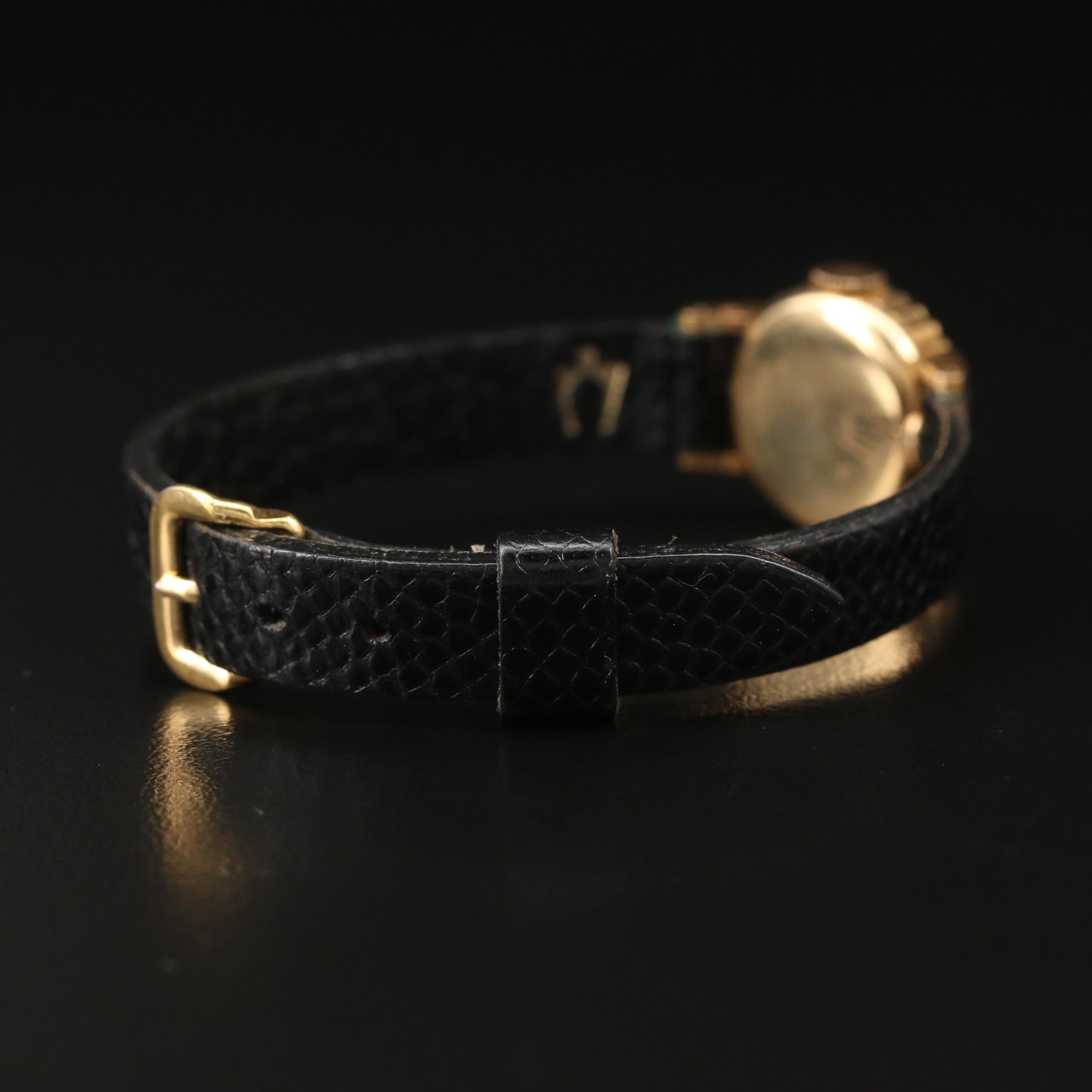 1956 Rolex Orchid 18K Yellow Gold Stem Wind Watch