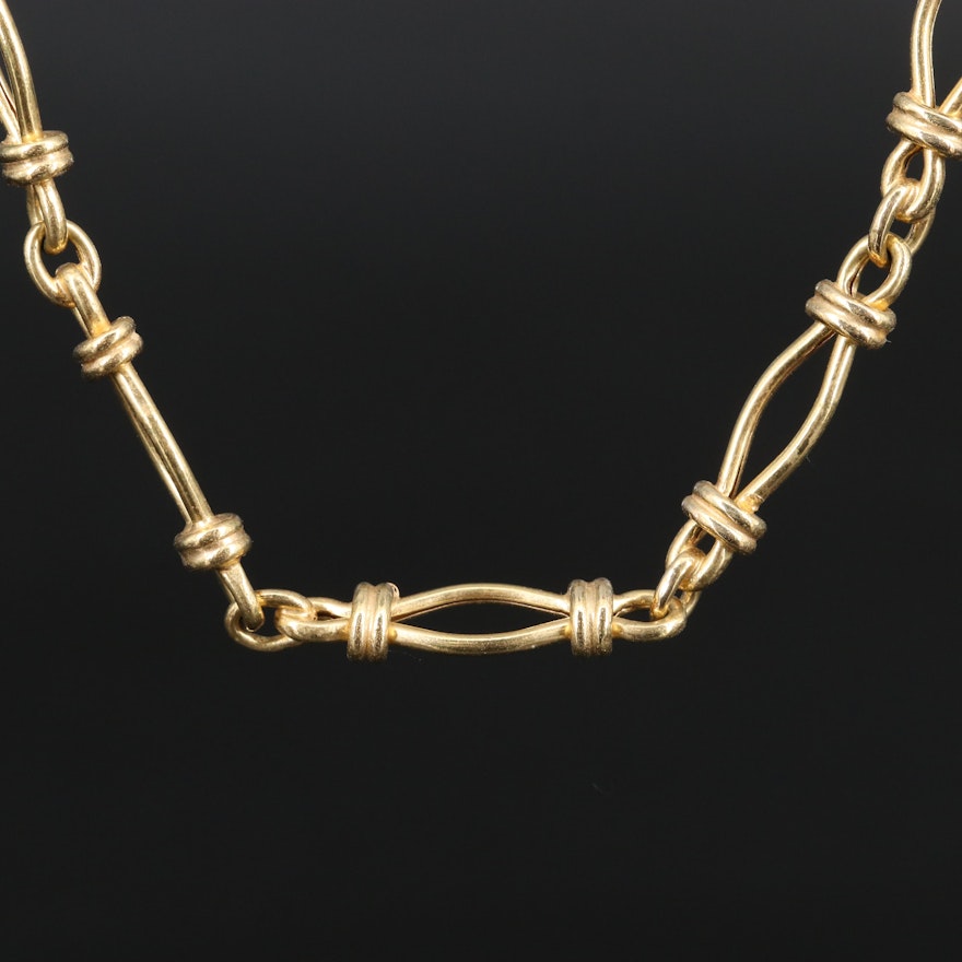 18K Fancy Link Necklace