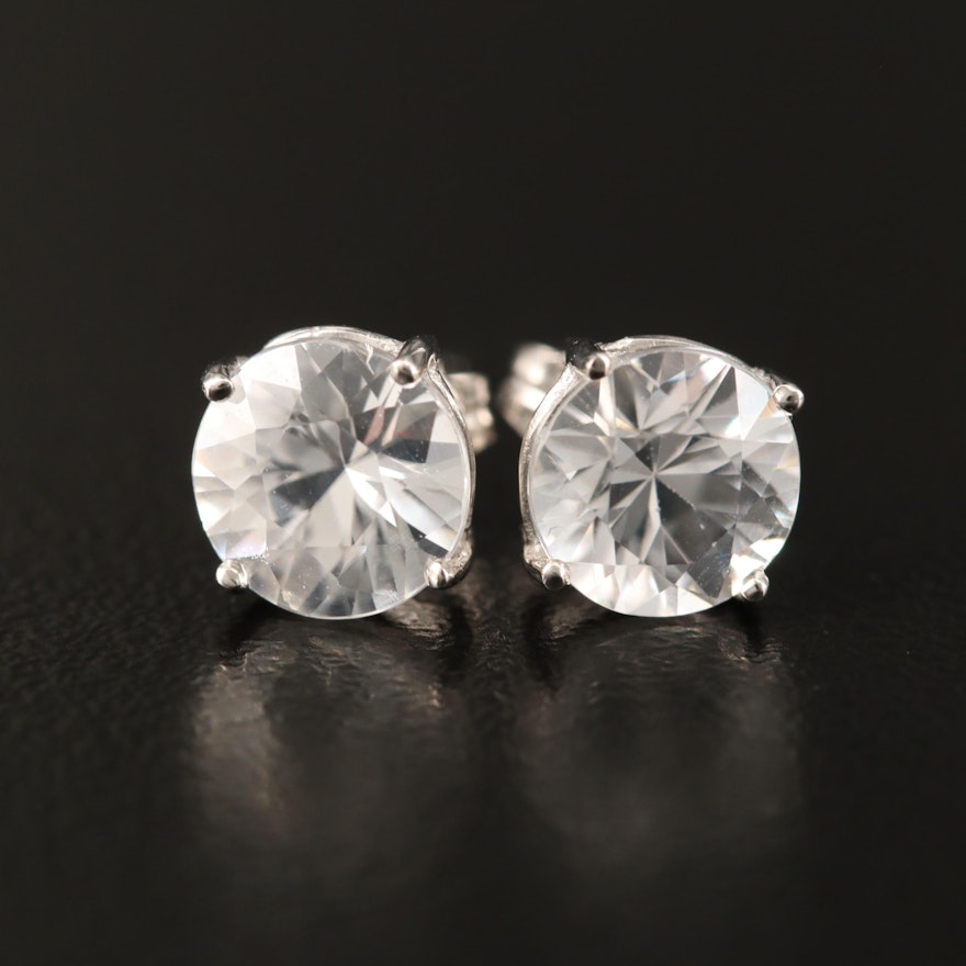 14K Zircon Stud Earrings