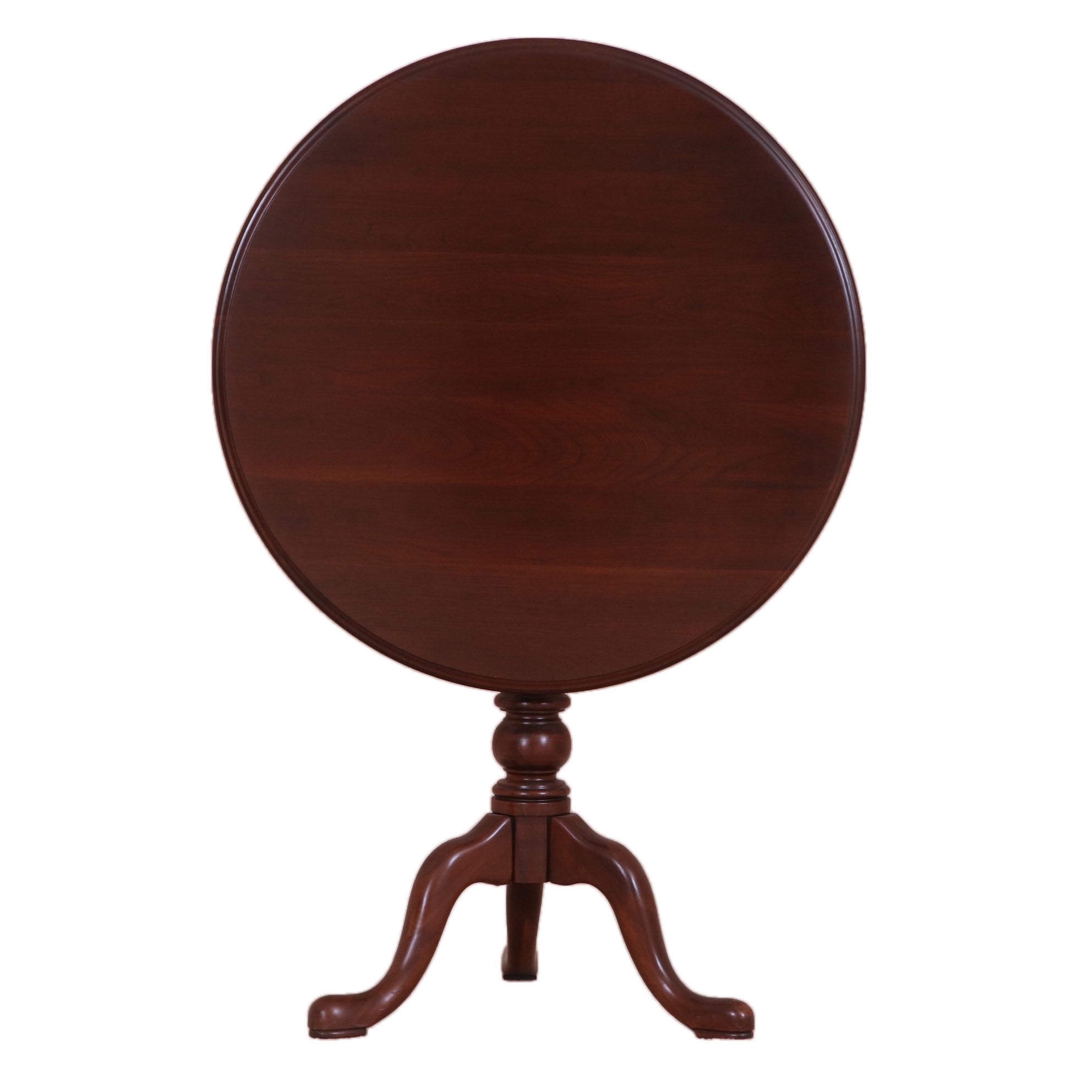 Ethan Allen "Georgian Court" Queen Anne Style Cherry Tilt Top Tea Table