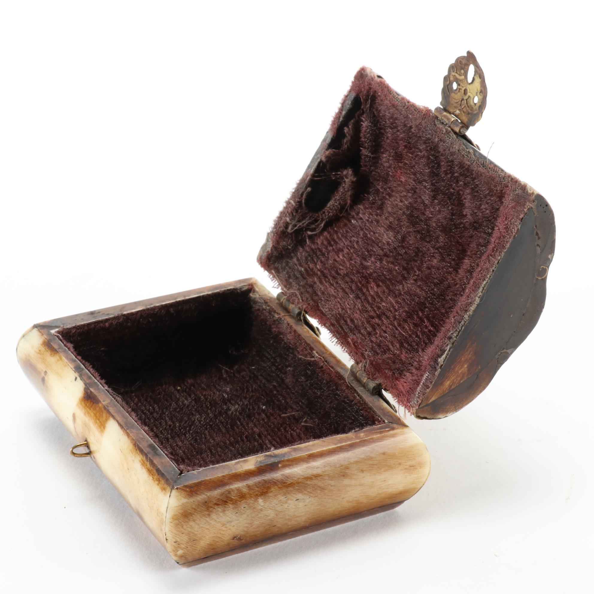 Indian Bone and Brass Trinket Box