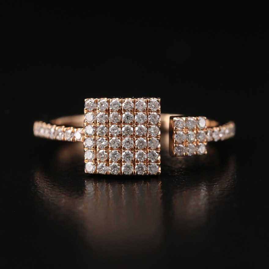 14K Rose Gold Diamond Ring