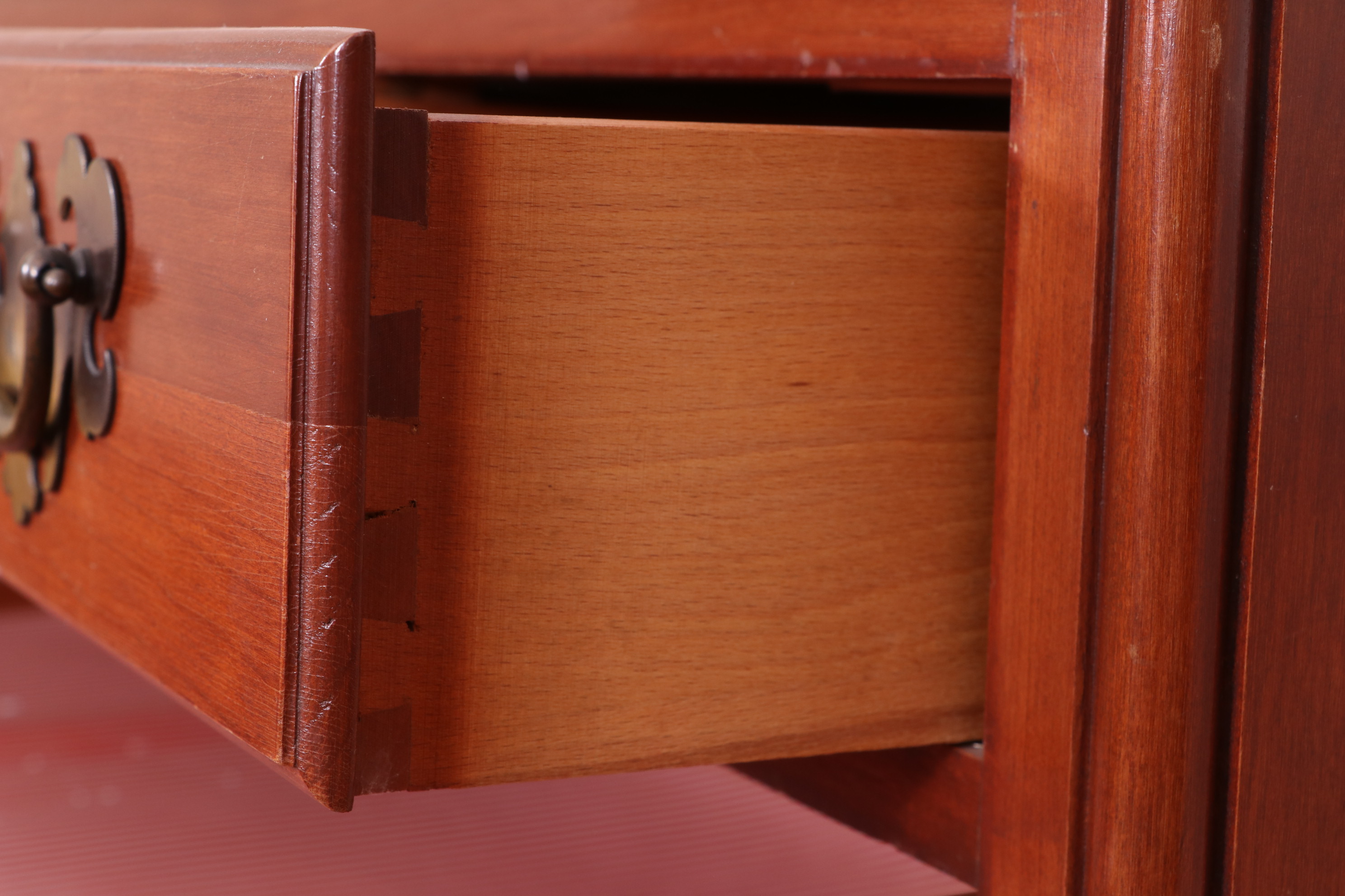 Willett Wildwood Cherry Chippendale Style Buffet, Mid-20th Century