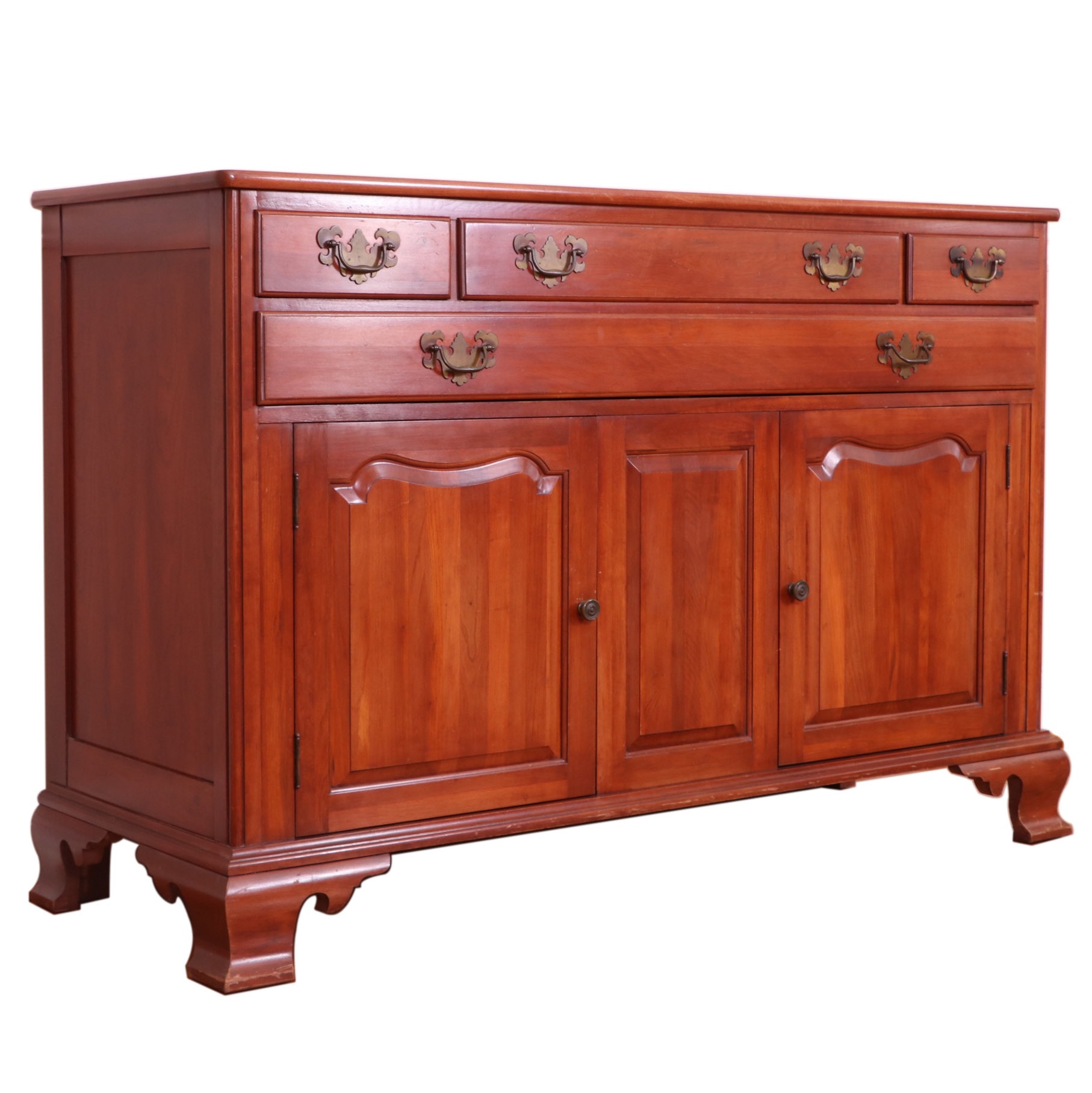 Willett Wildwood Cherry Chippendale Style Buffet, Mid-20th Century