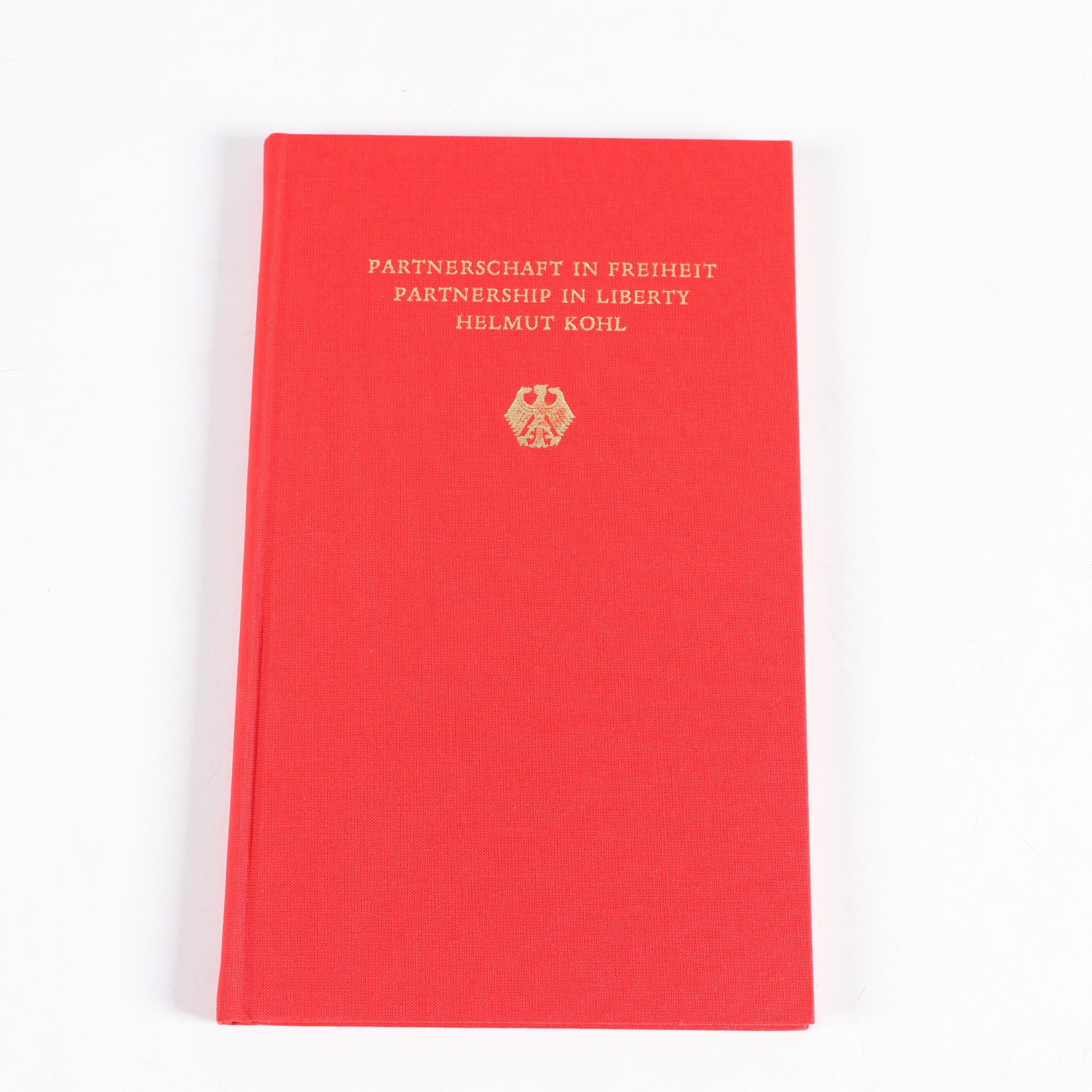 Helmut Kohl First Edition "Partnerschaft in Freiheit / Partnership in Liberty"