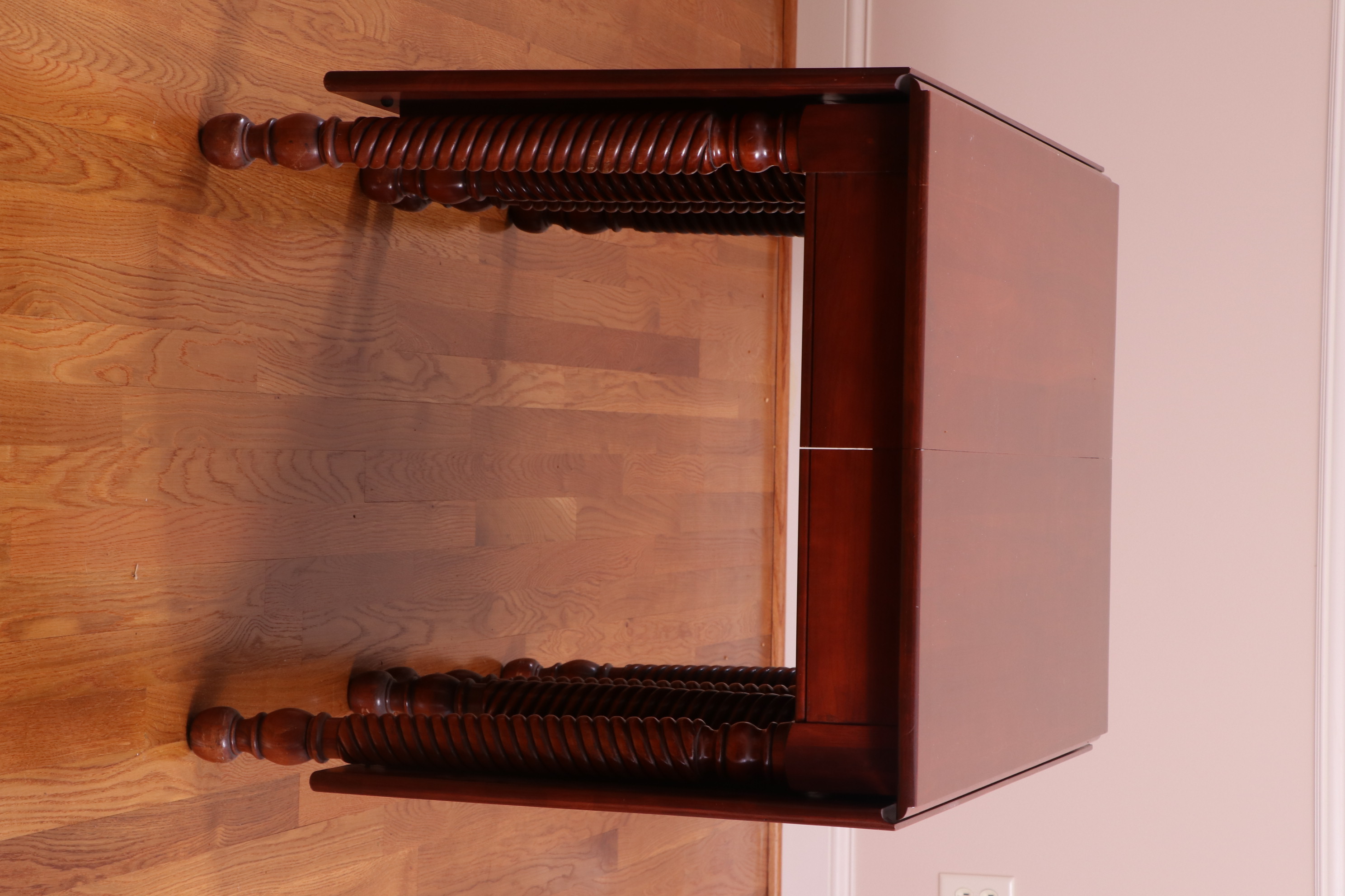 Willett "Wildwood" Cherry Barley Twist Gate-Leg Dining Table with Chairs