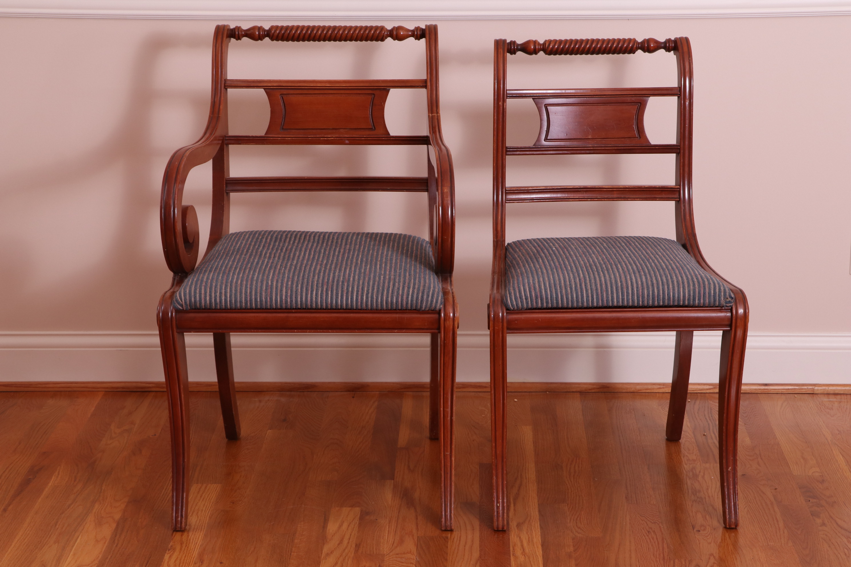 Willett "Wildwood" Cherry Barley Twist Gate-Leg Dining Table with Chairs