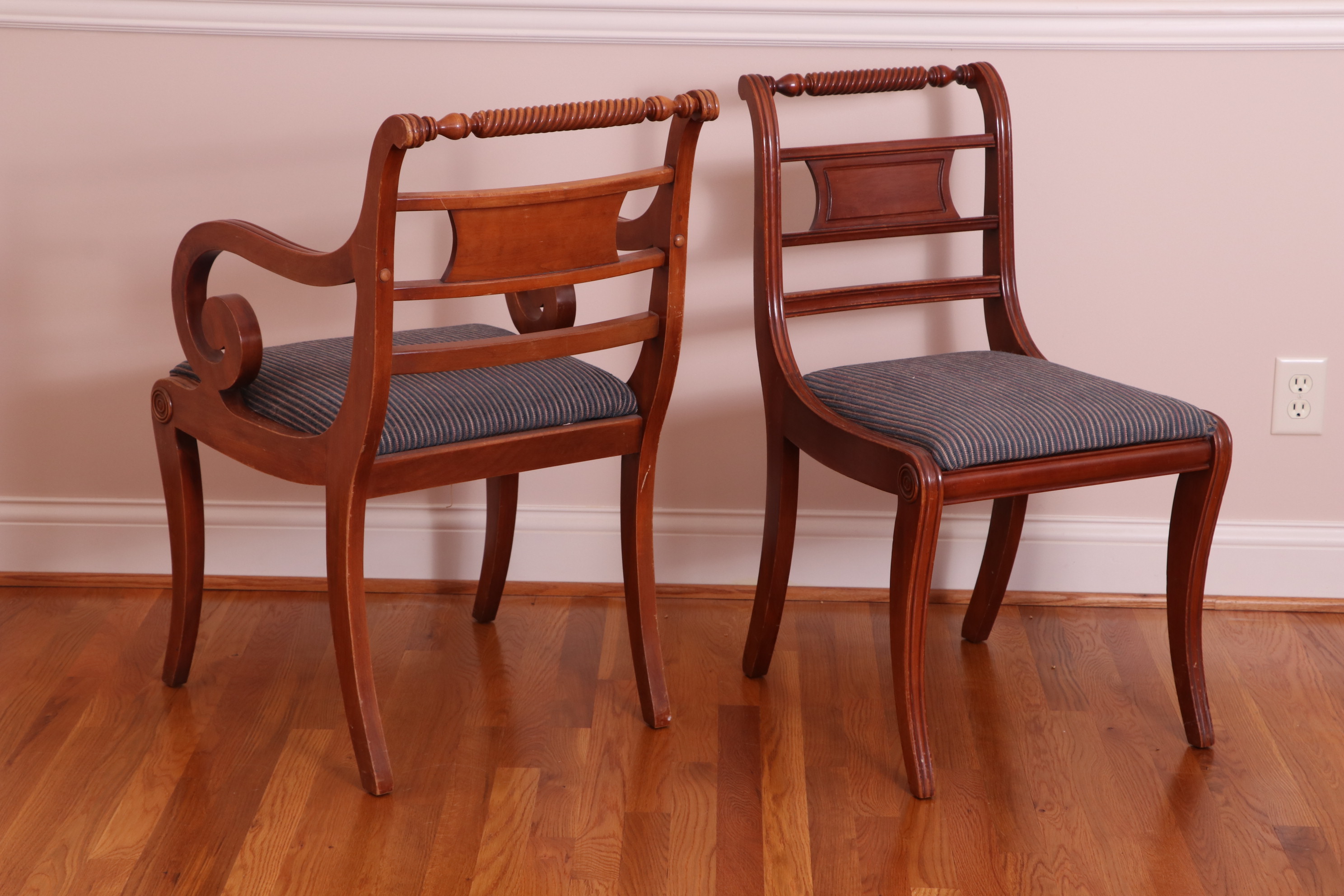 Willett "Wildwood" Cherry Barley Twist Gate-Leg Dining Table with Chairs